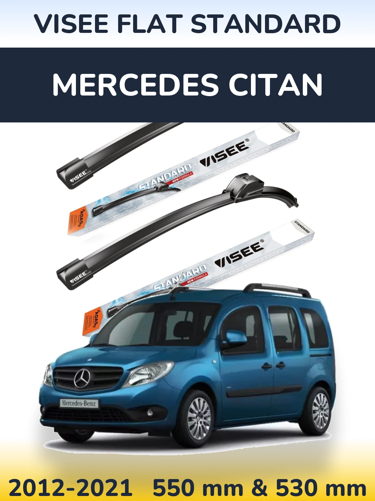 Ștergătoare VISEE FLAT STANDARD pentru Mercedes Citan