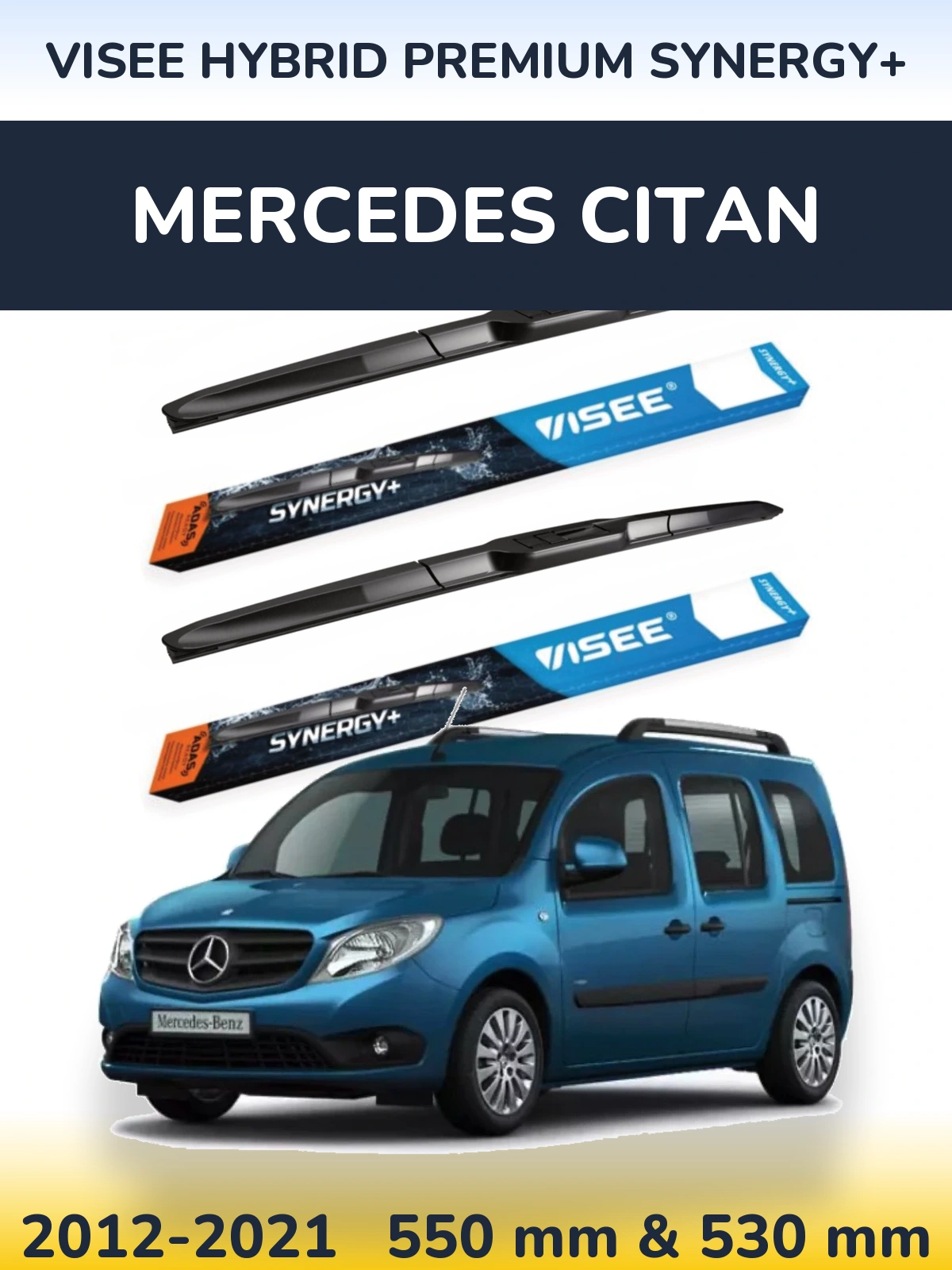 Ștergătoare VISEE HYBRID PREMIUM SYNERGY+ pentru Mercedes Citan