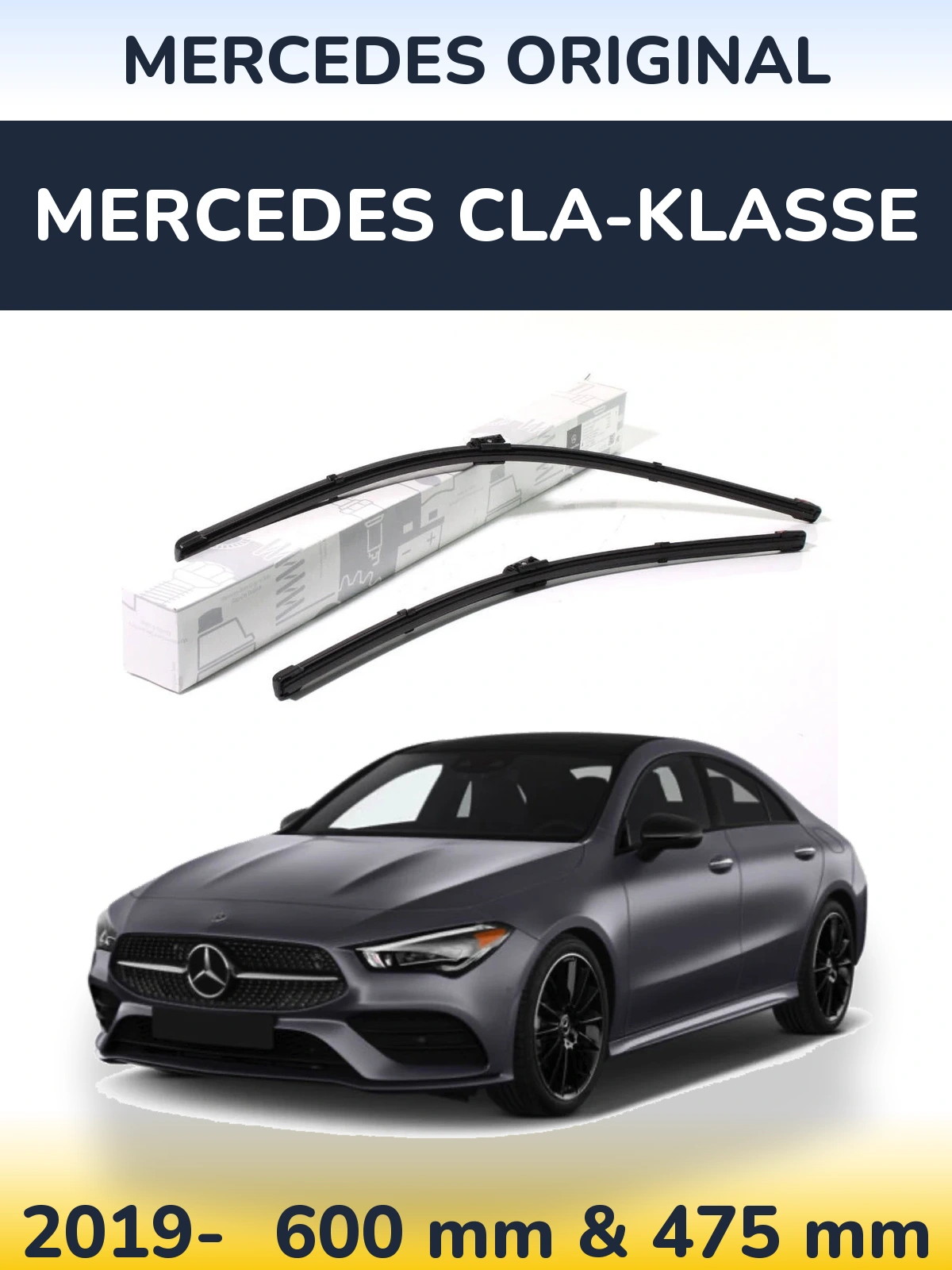 Комплект передних дворников Mercedes OEM Mercedes Original 600 & 475 мм для Mercedes CLA-Klasse 2019-2026