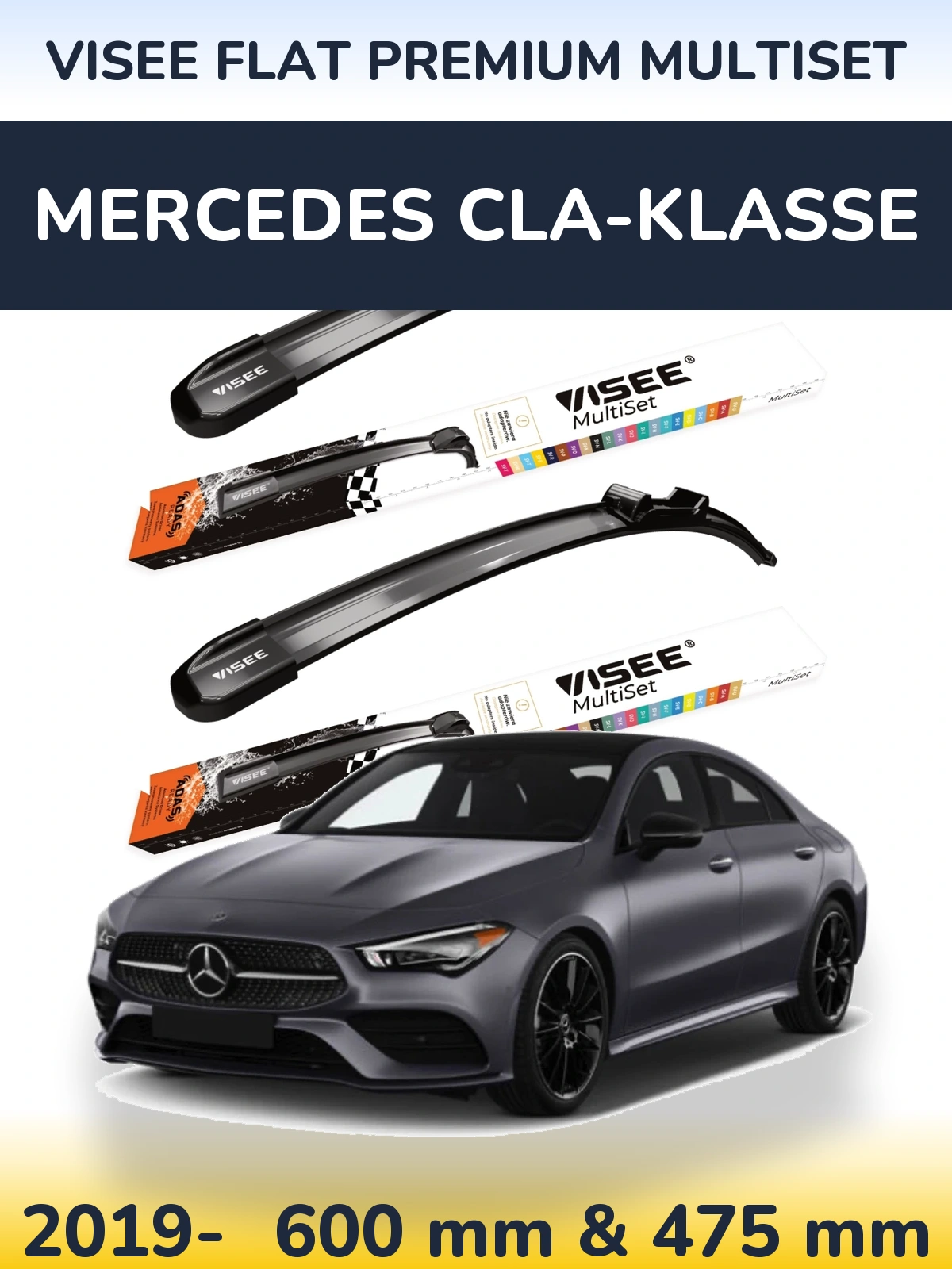 Ștergătoare VISEE FLAT PREMIUM MultiSet pentru Mercedes CLA-Klasse