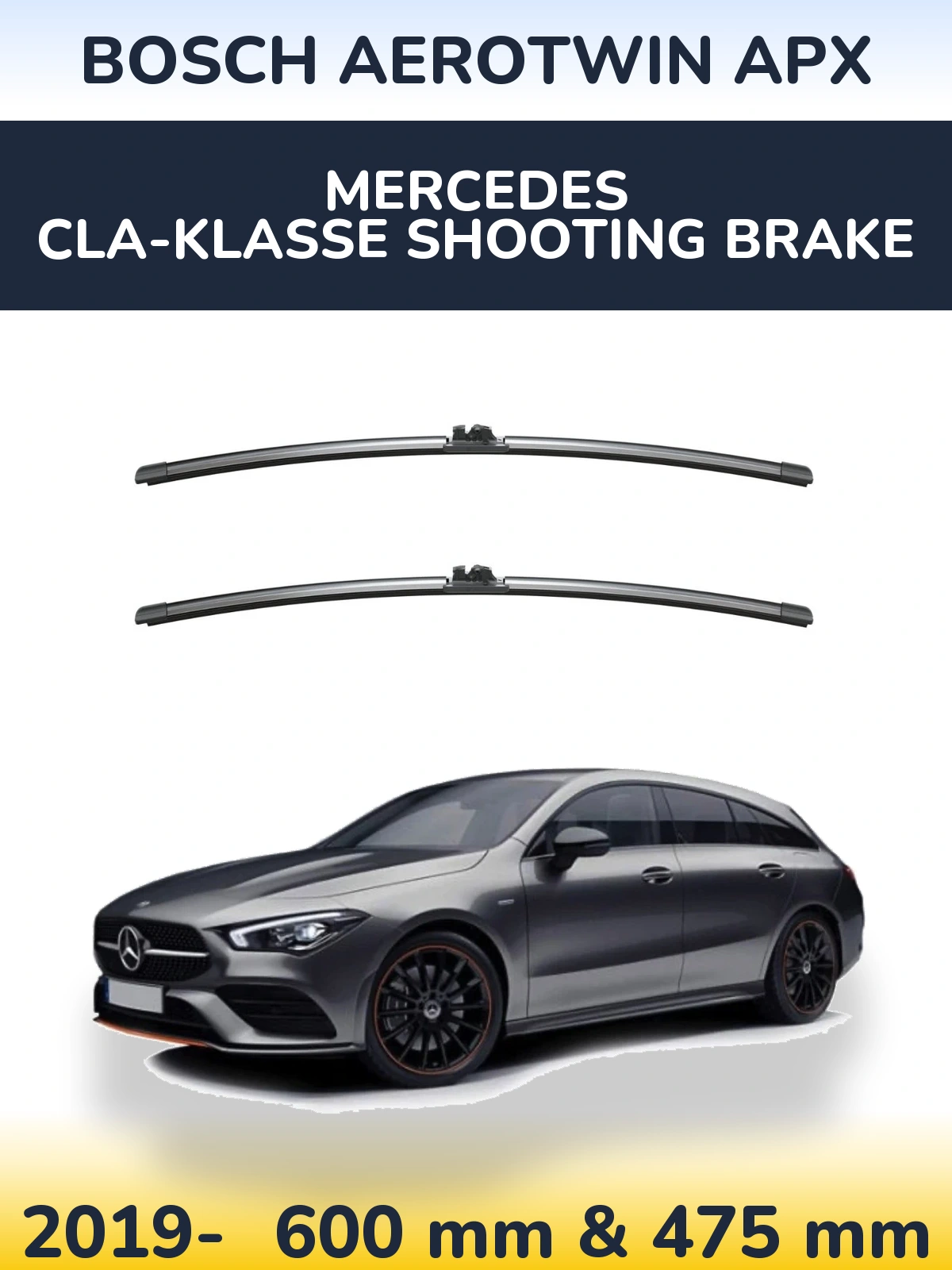 Ștergătoare BOSCH AeroTwin APX pentru Mercedes CLA-Klasse Shooting Brake