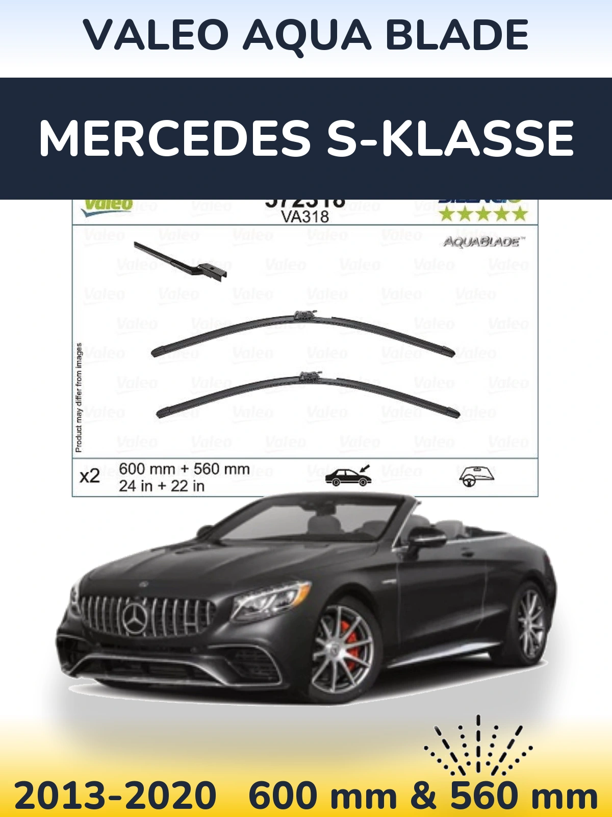 Ștergătoare Valeo Aqua Blade pentru Mercedes S-Klasse