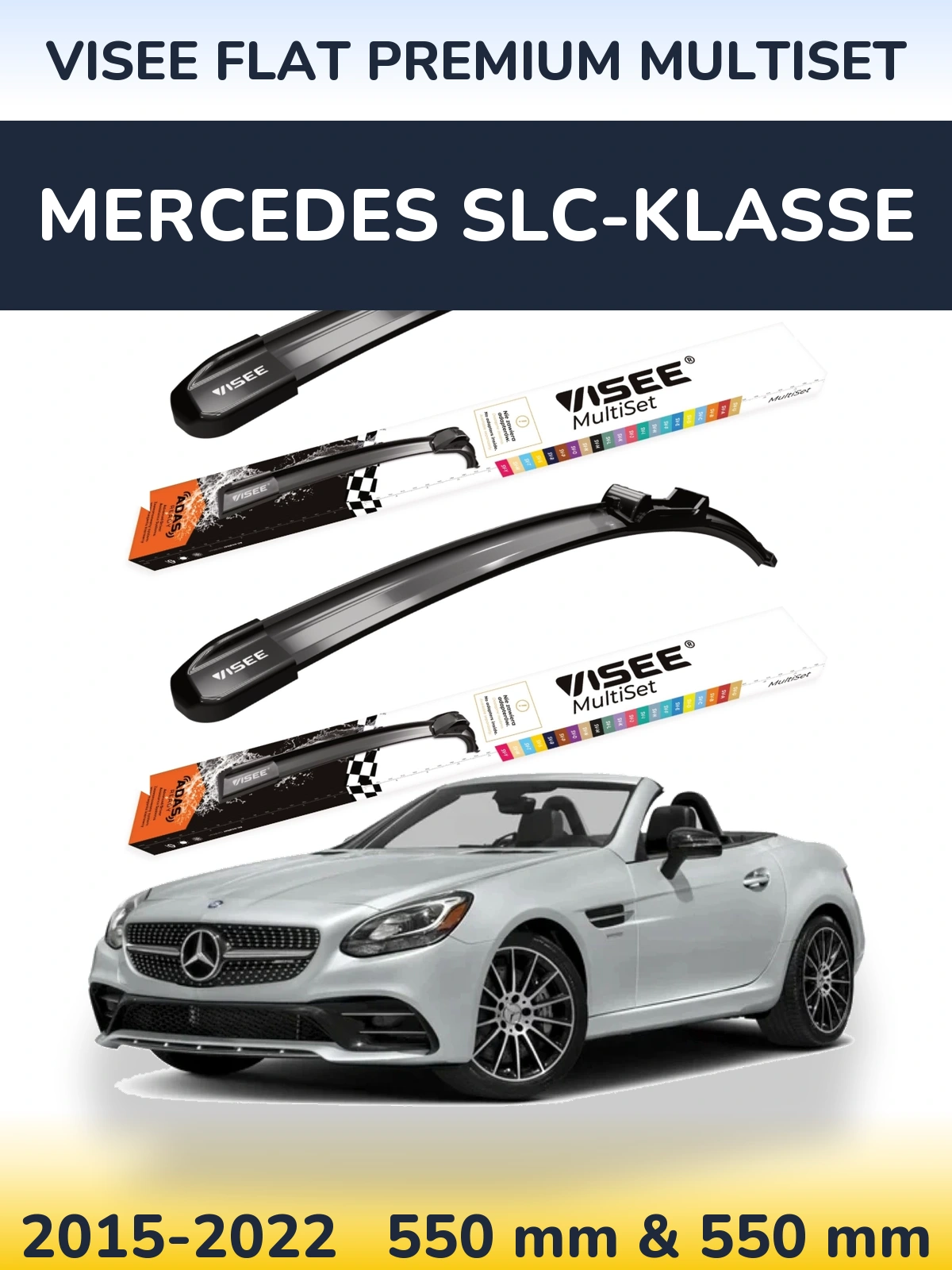 Ștergătoare VISEE FLAT PREMIUM MultiSet pentru Mercedes SLC-Klasse