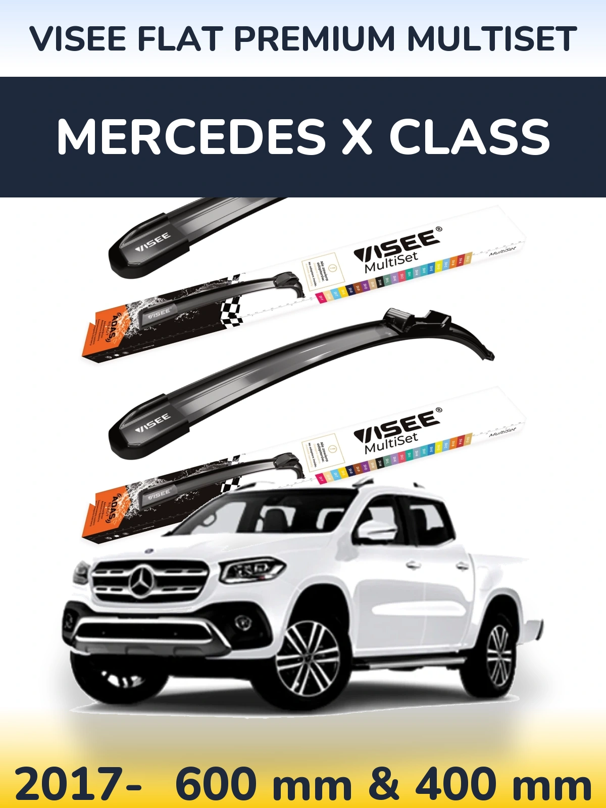 Ștergătoare VISEE FLAT PREMIUM MultiSet pentru Mercedes X Class