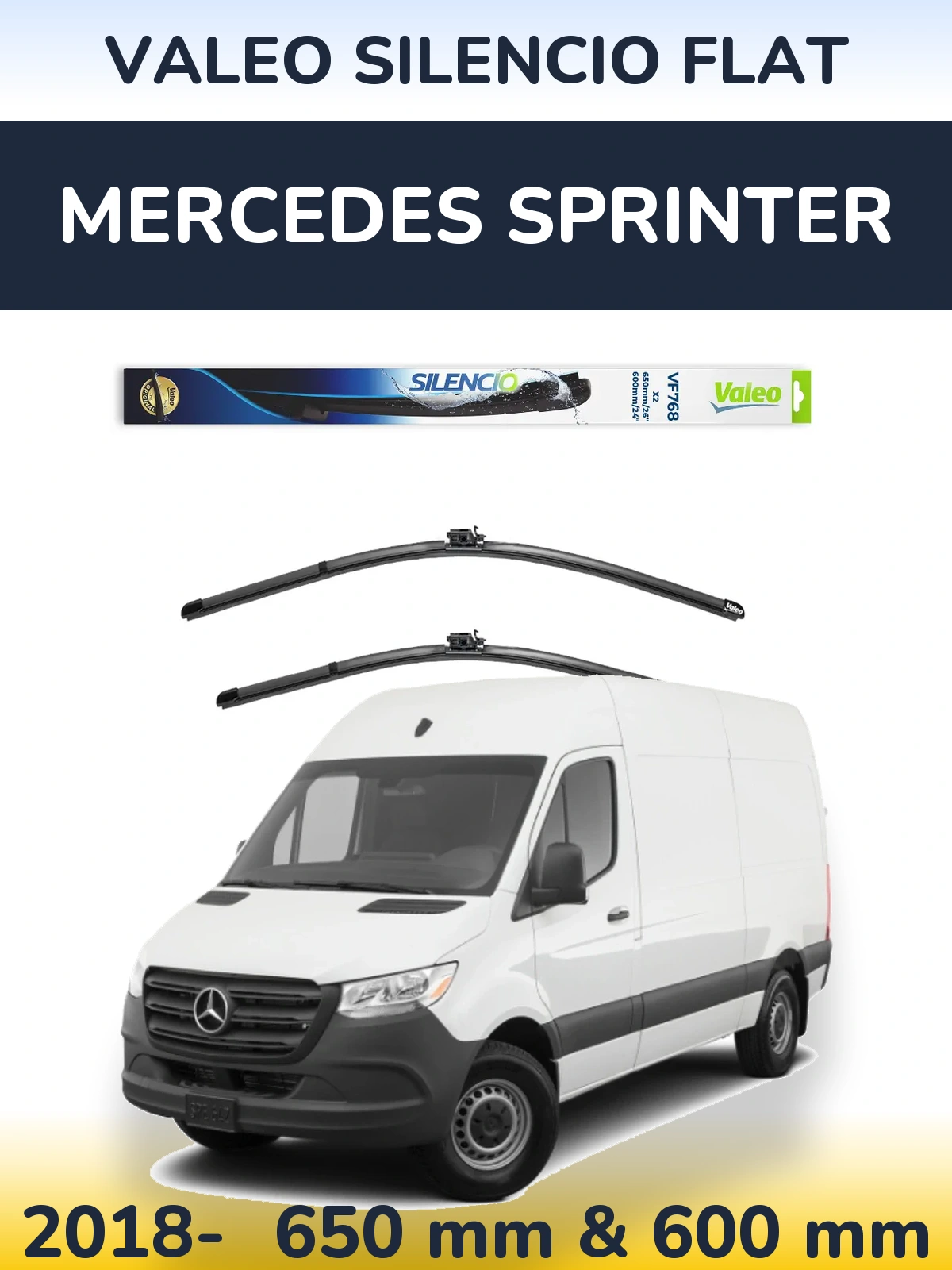 Ștergătoare Valeo Silencio Flat pentru Mercedes Sprinter