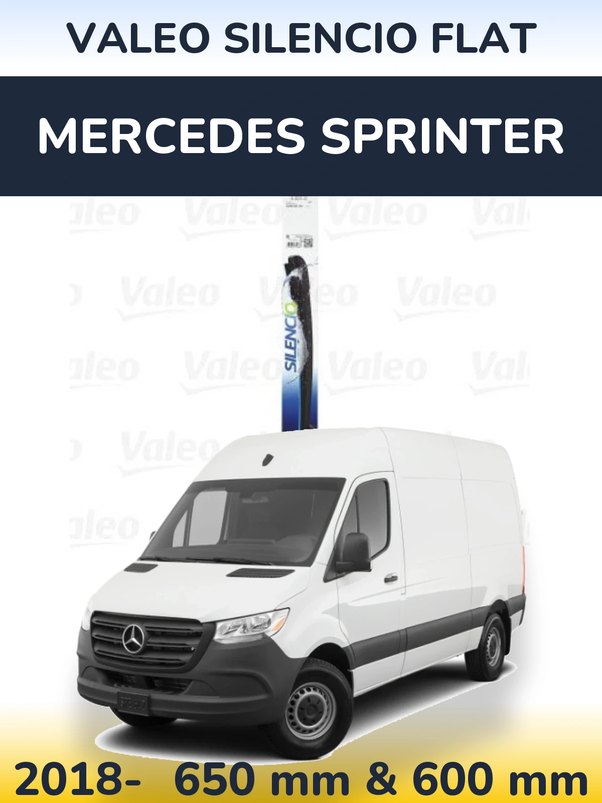 Ștergătoare Valeo Silencio Flat pentru Mercedes Sprinter