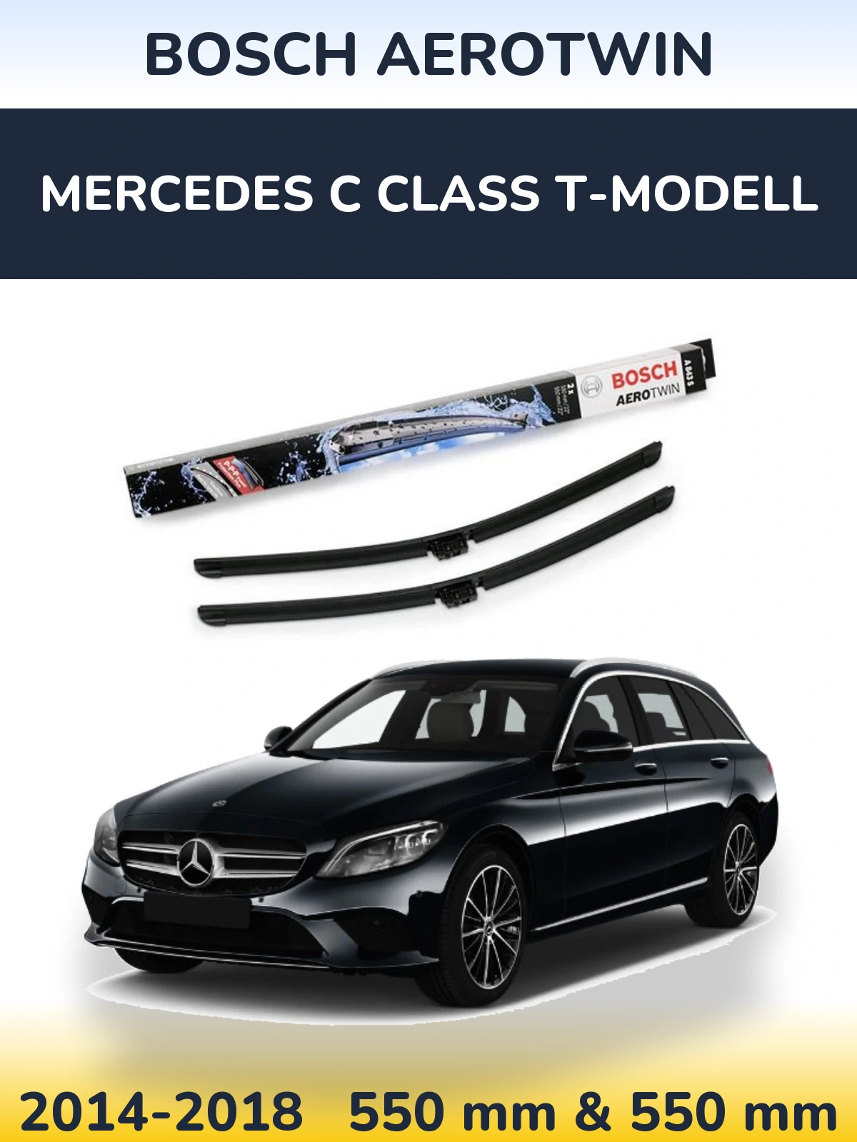 Ștergătoare BOSCH AeroTwin pentru Mercedes C Class T-Modell