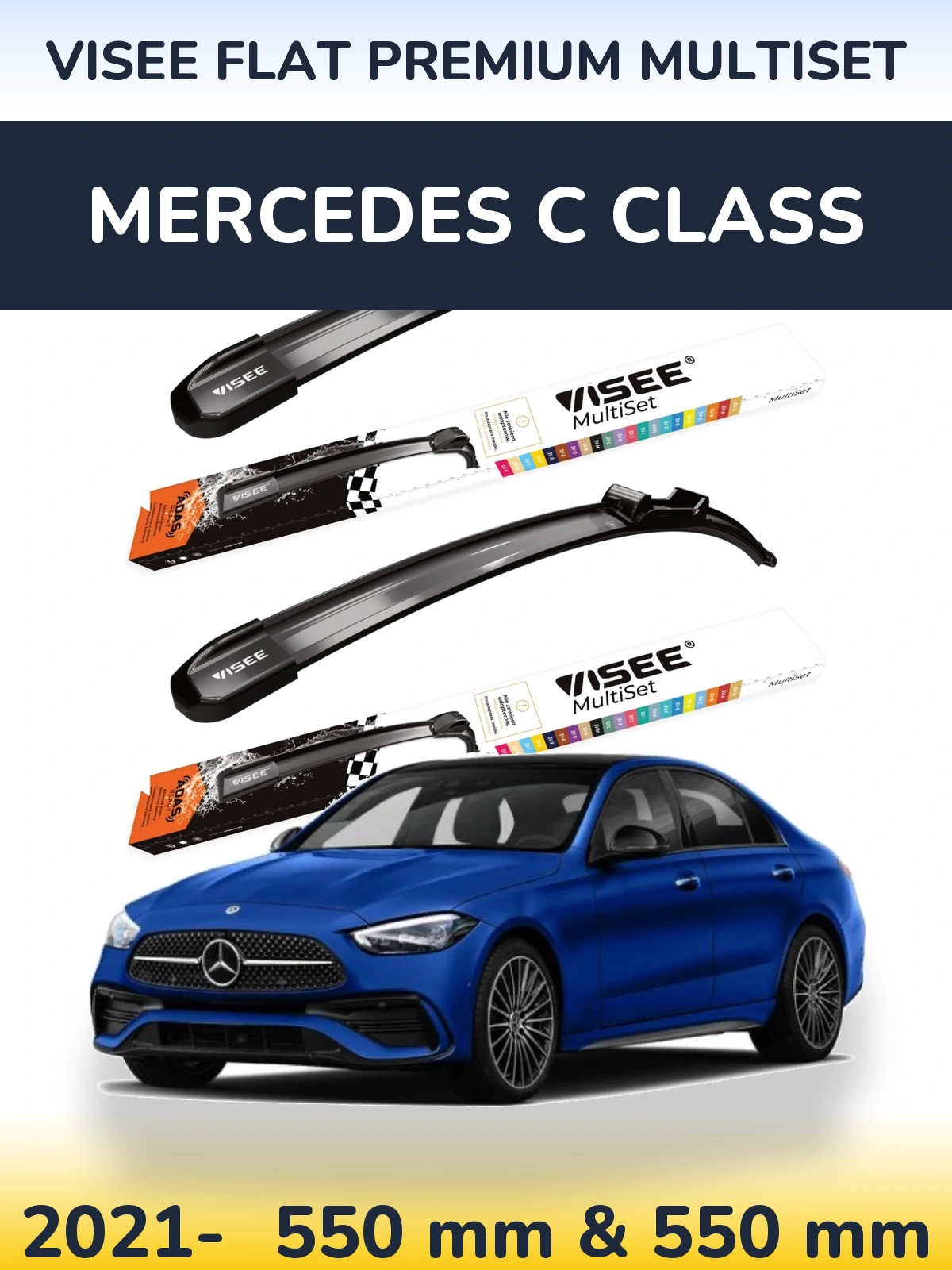 Ștergătoare VISEE FLAT PREMIUM MultiSet pentru Mercedes C Class