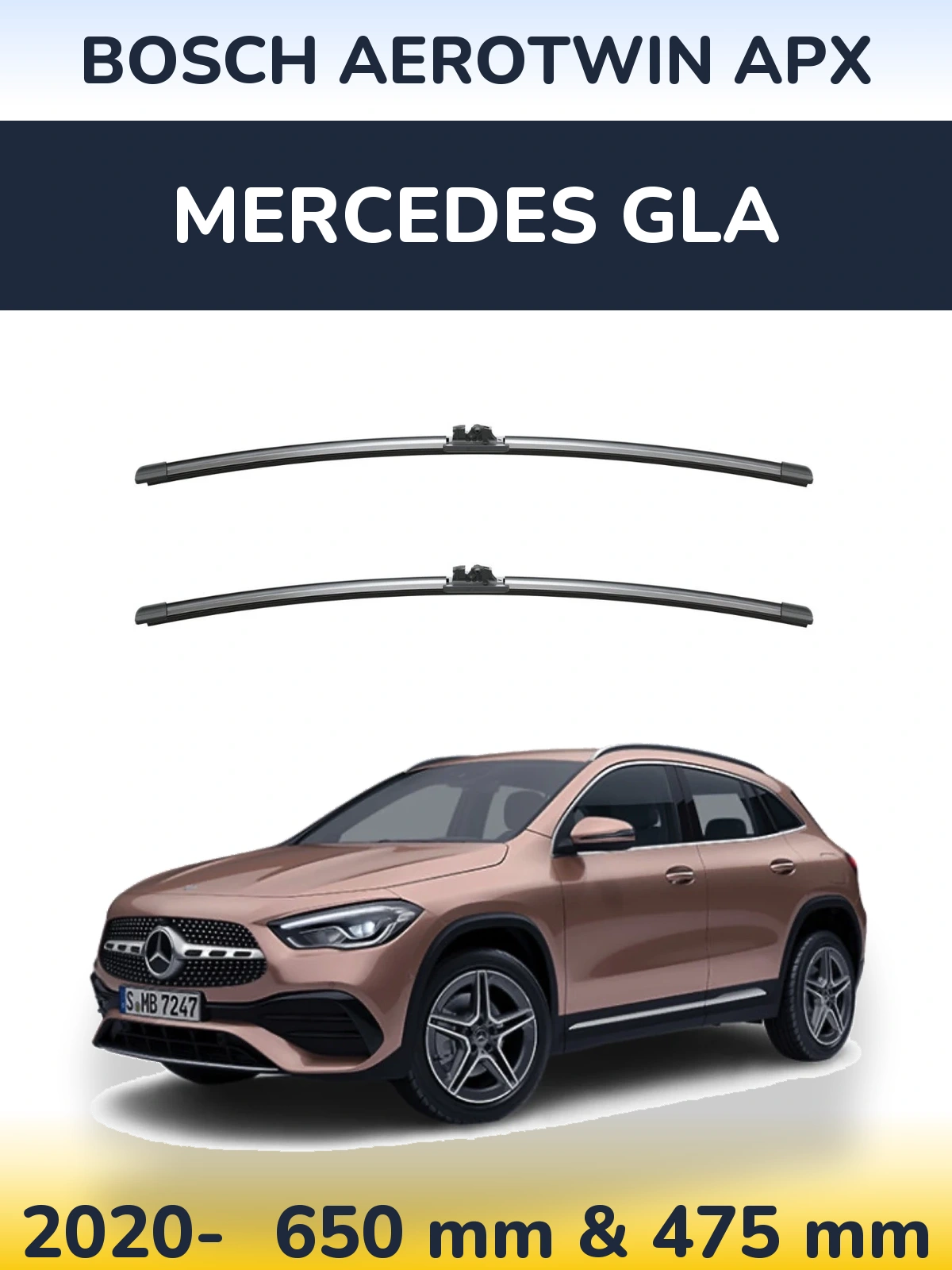 Ștergătoare BOSCH AeroTwin APX pentru Mercedes GLA