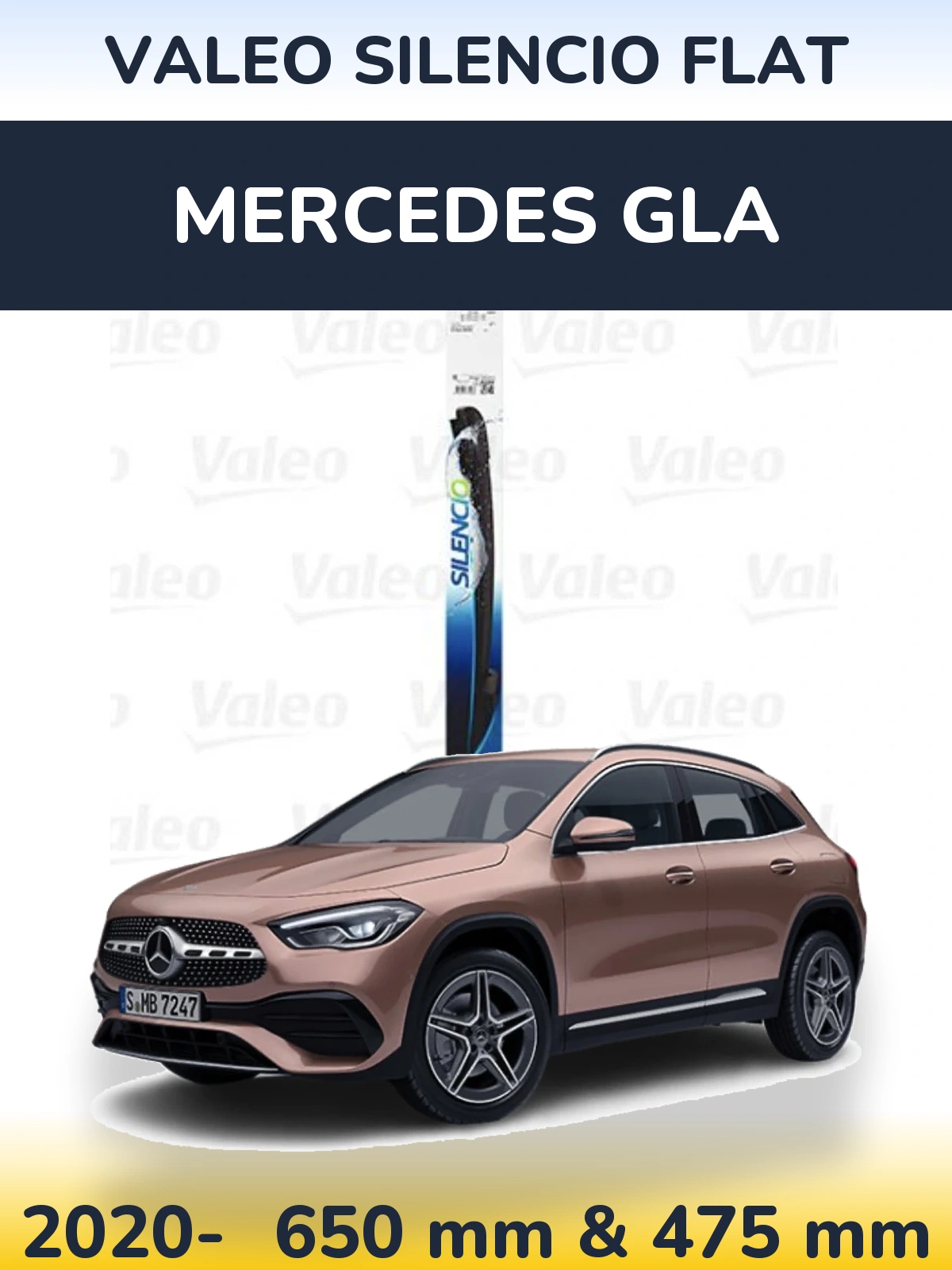 Ștergătoare Valeo Silencio Flat pentru Mercedes GLA