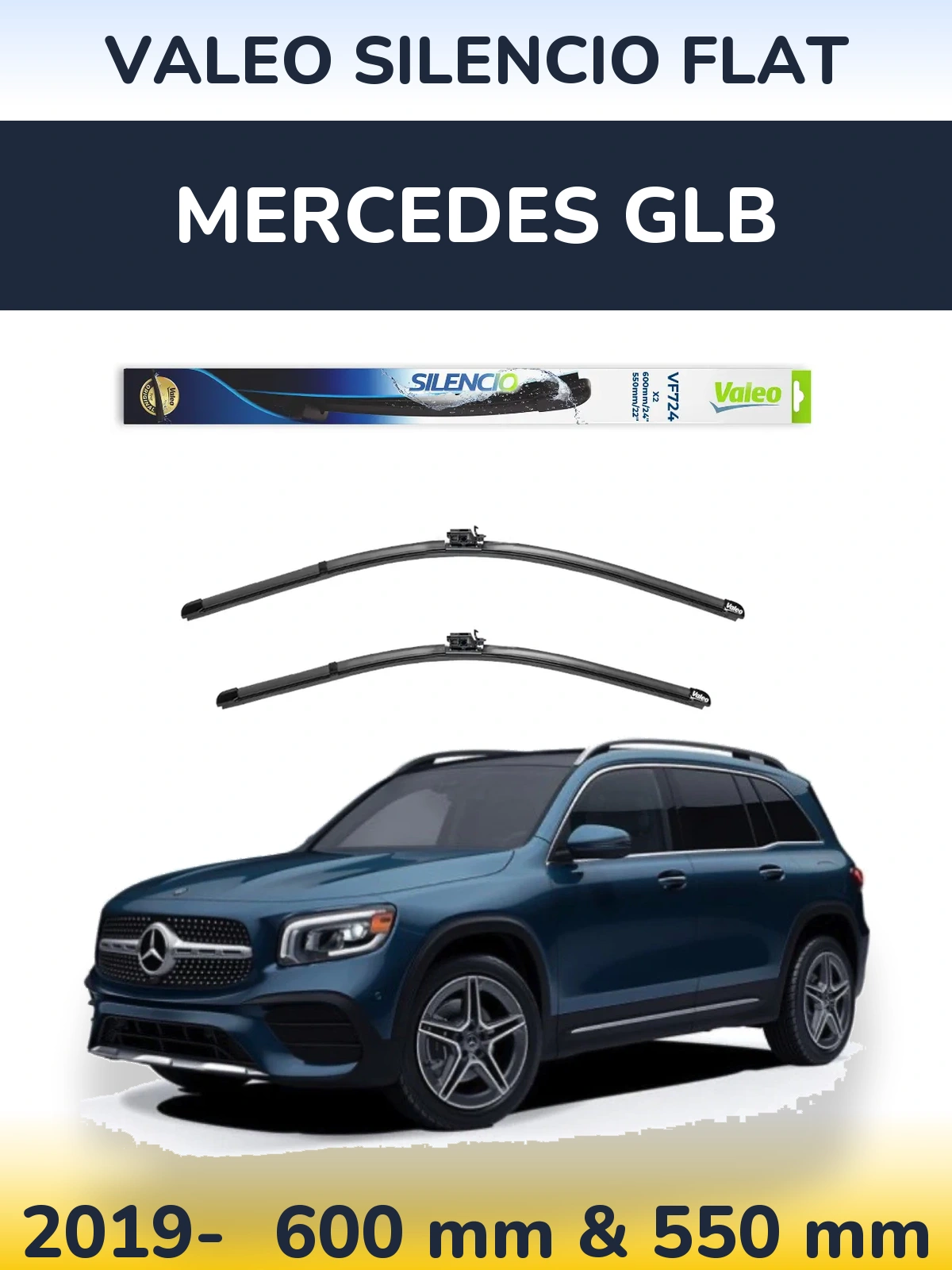 Ștergătoare Valeo Silencio Flat pentru Mercedes GLB