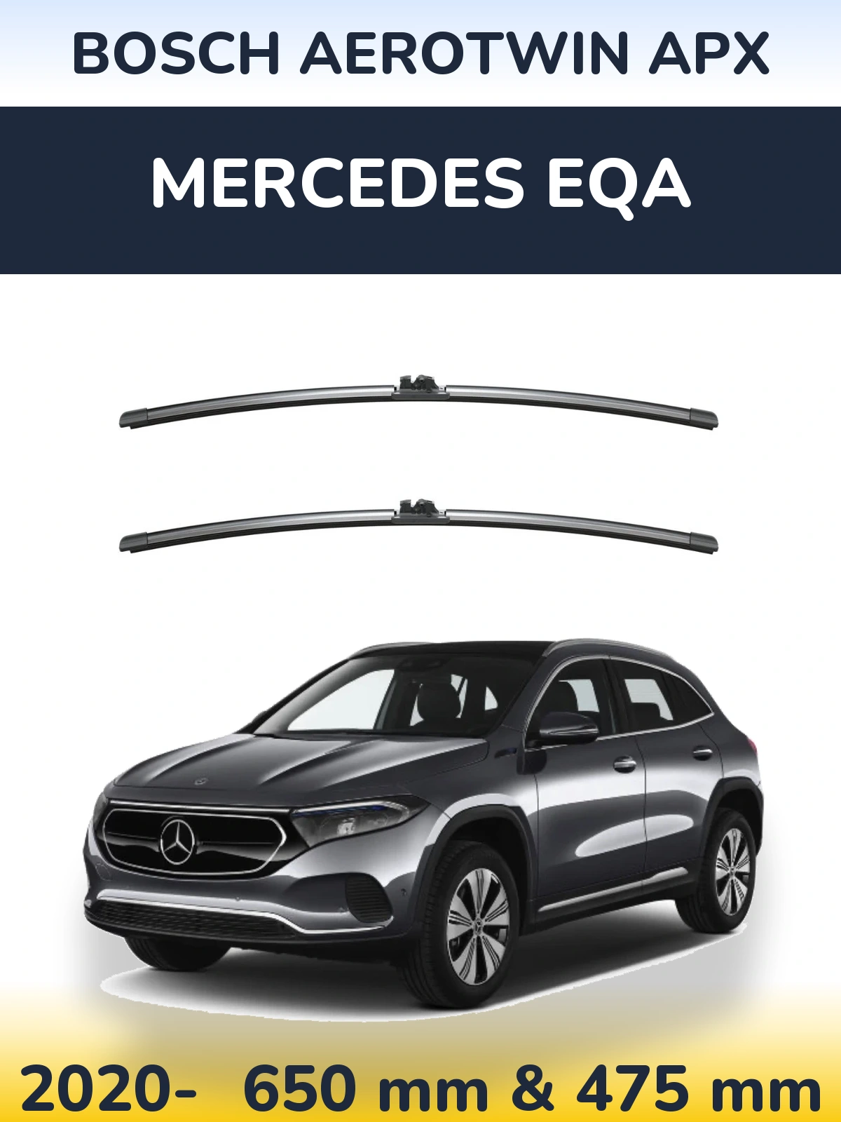 Ștergătoare BOSCH AeroTwin APX pentru Mercedes EQA