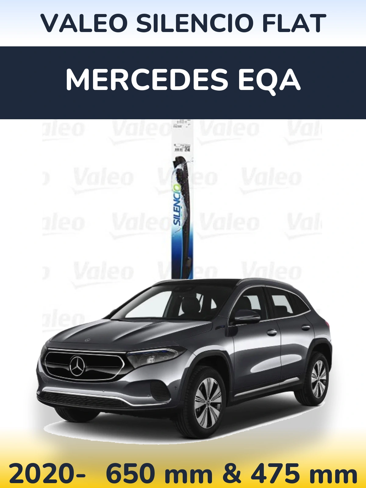 Ștergătoare Valeo Silencio Flat pentru Mercedes EQA