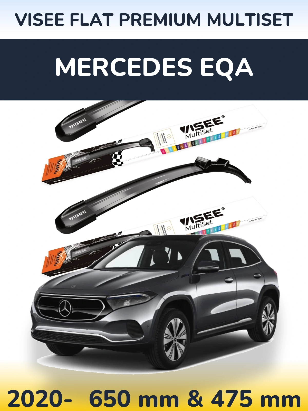 Ștergătoare VISEE FLAT PREMIUM MultiSet pentru Mercedes EQA
