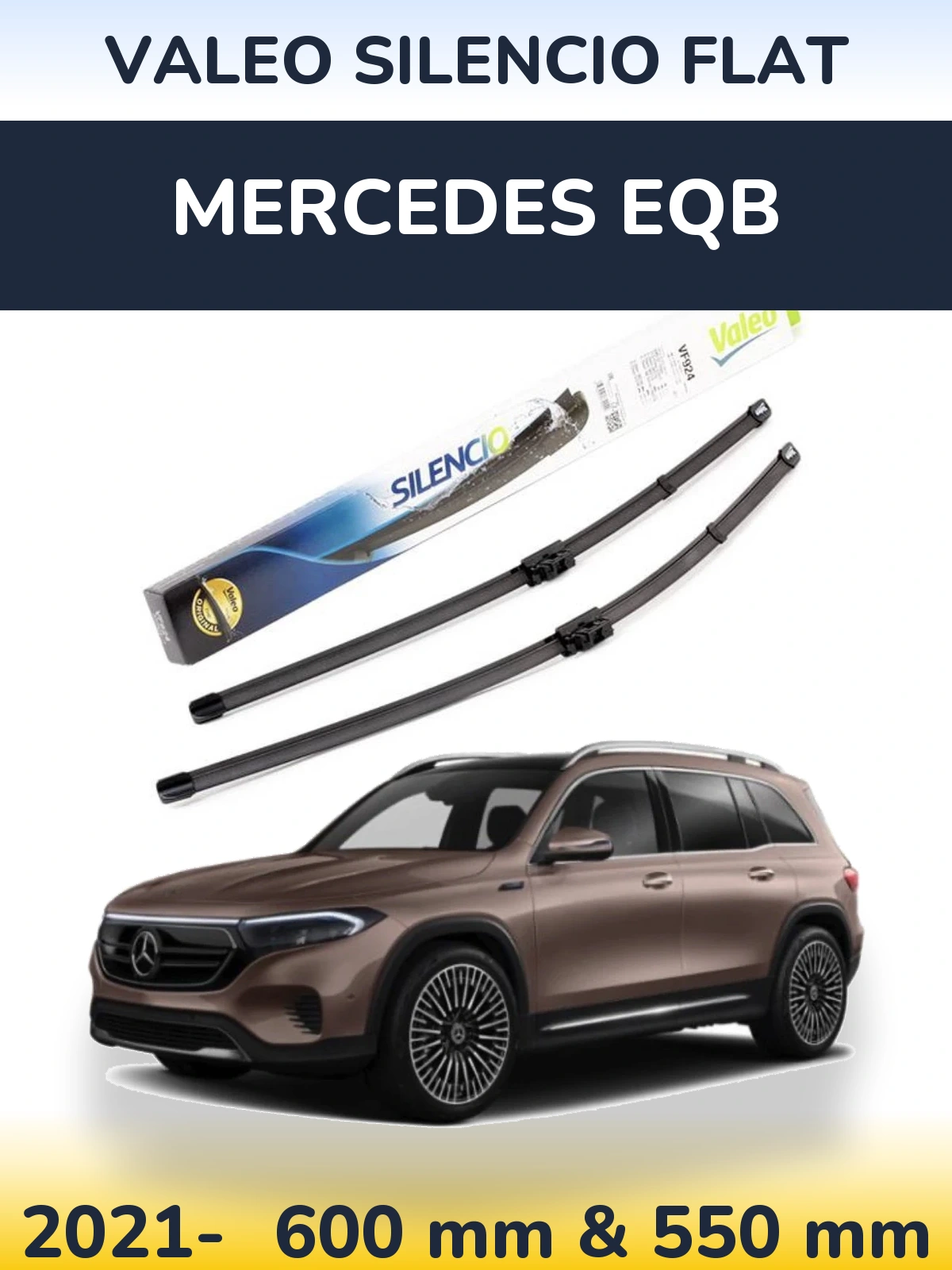 Ștergătoare Valeo Silencio Flat pentru Mercedes EQB