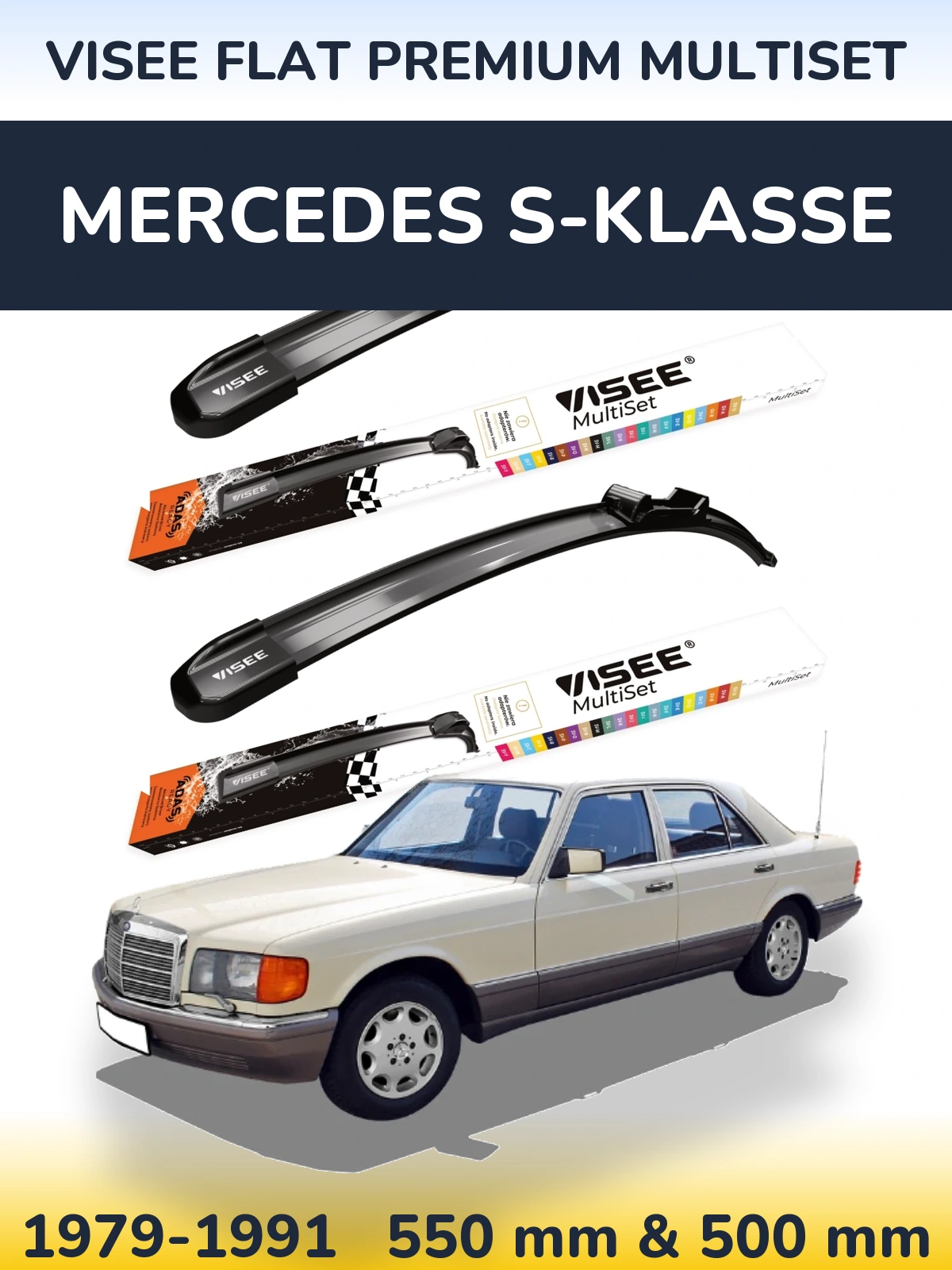 Ștergătoare VISEE FLAT PREMIUM MultiSet pentru Mercedes S-Klasse