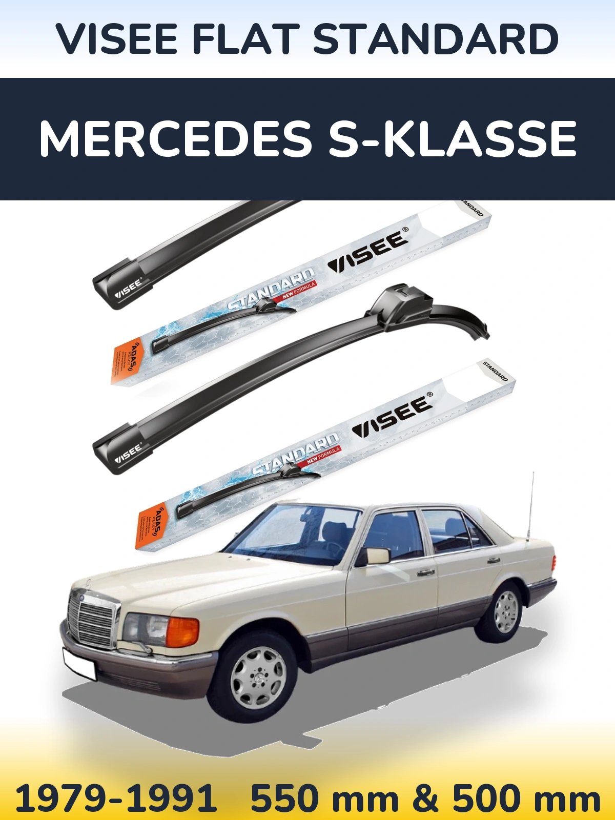 Ștergătoare VISEE FLAT STANDARD pentru Mercedes S-Klasse