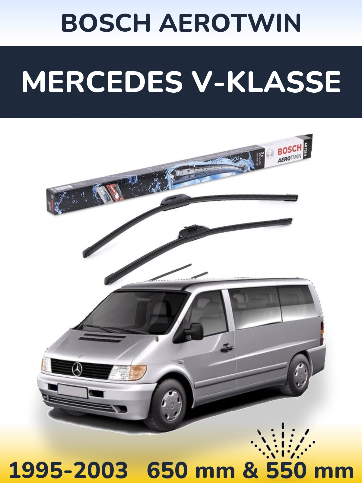 Ștergătoare BOSCH AeroTwin pentru Mercedes V-Klasse