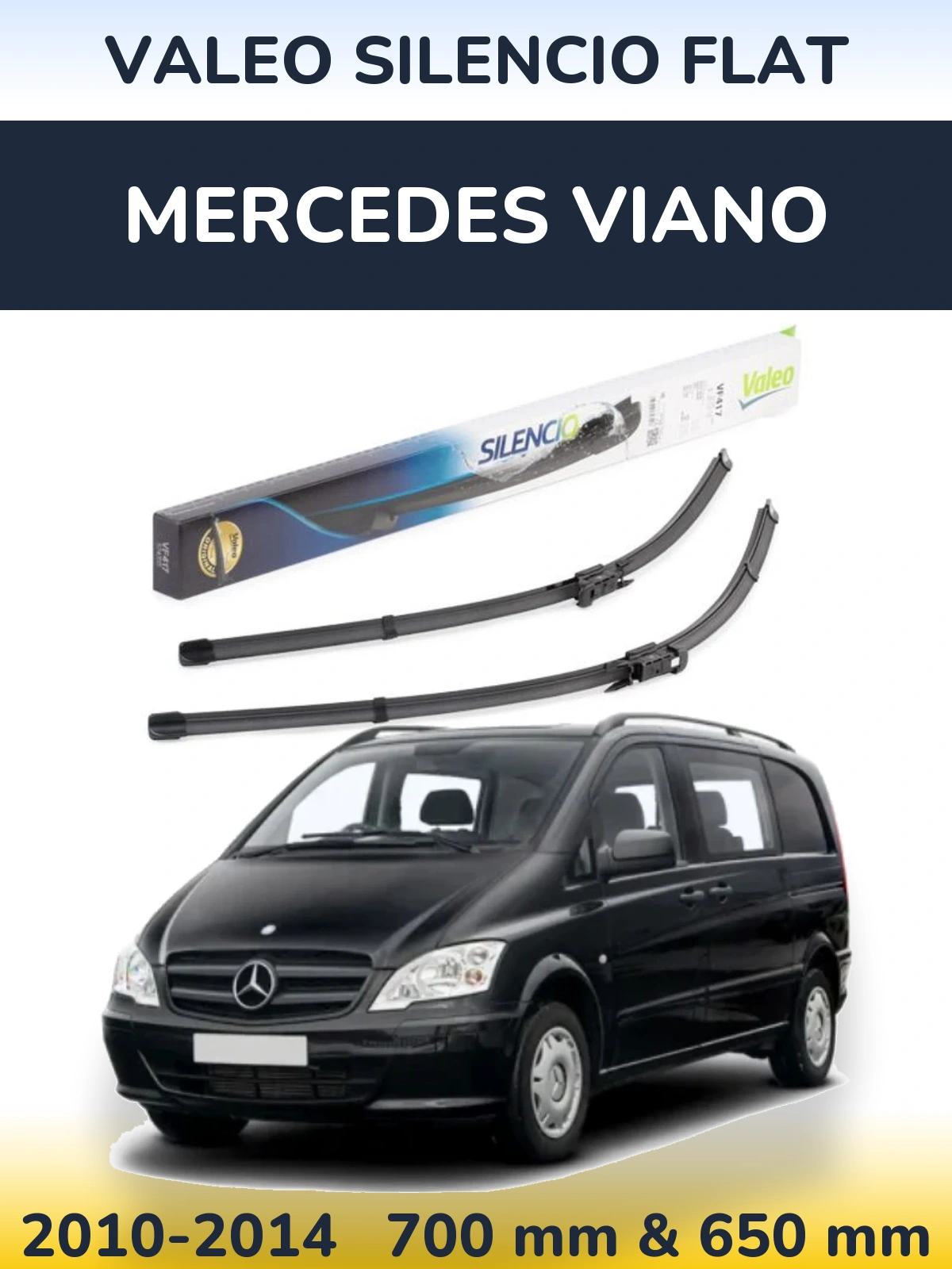Ștergătoare Valeo Silencio Flat pentru Mercedes Viano