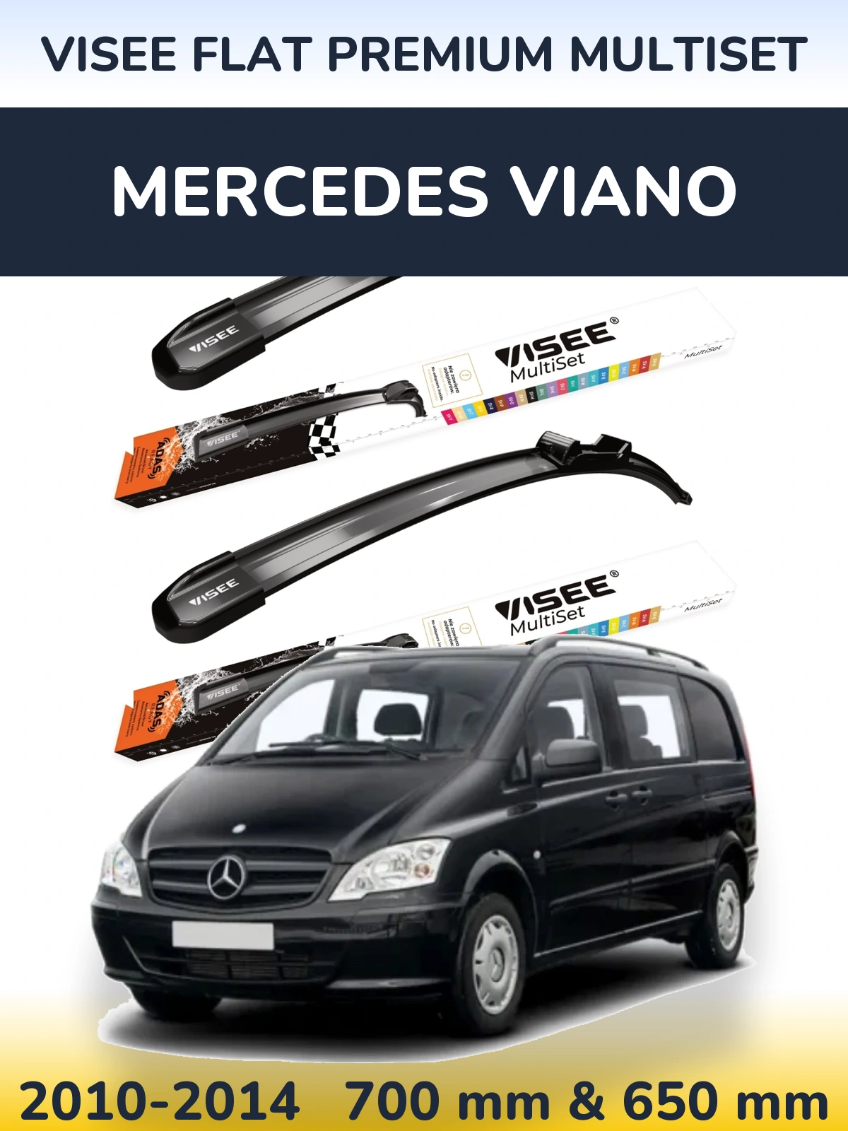 Ștergătoare VISEE FLAT PREMIUM MultiSet pentru Mercedes Viano