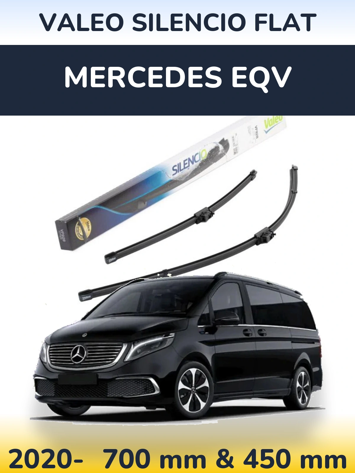 Ștergătoare Valeo Silencio Flat pentru Mercedes EQV