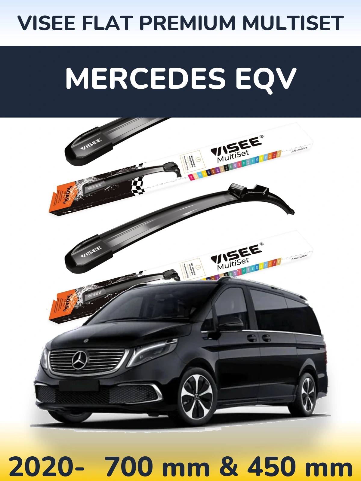 Ștergătoare VISEE FLAT PREMIUM MultiSet pentru Mercedes EQV