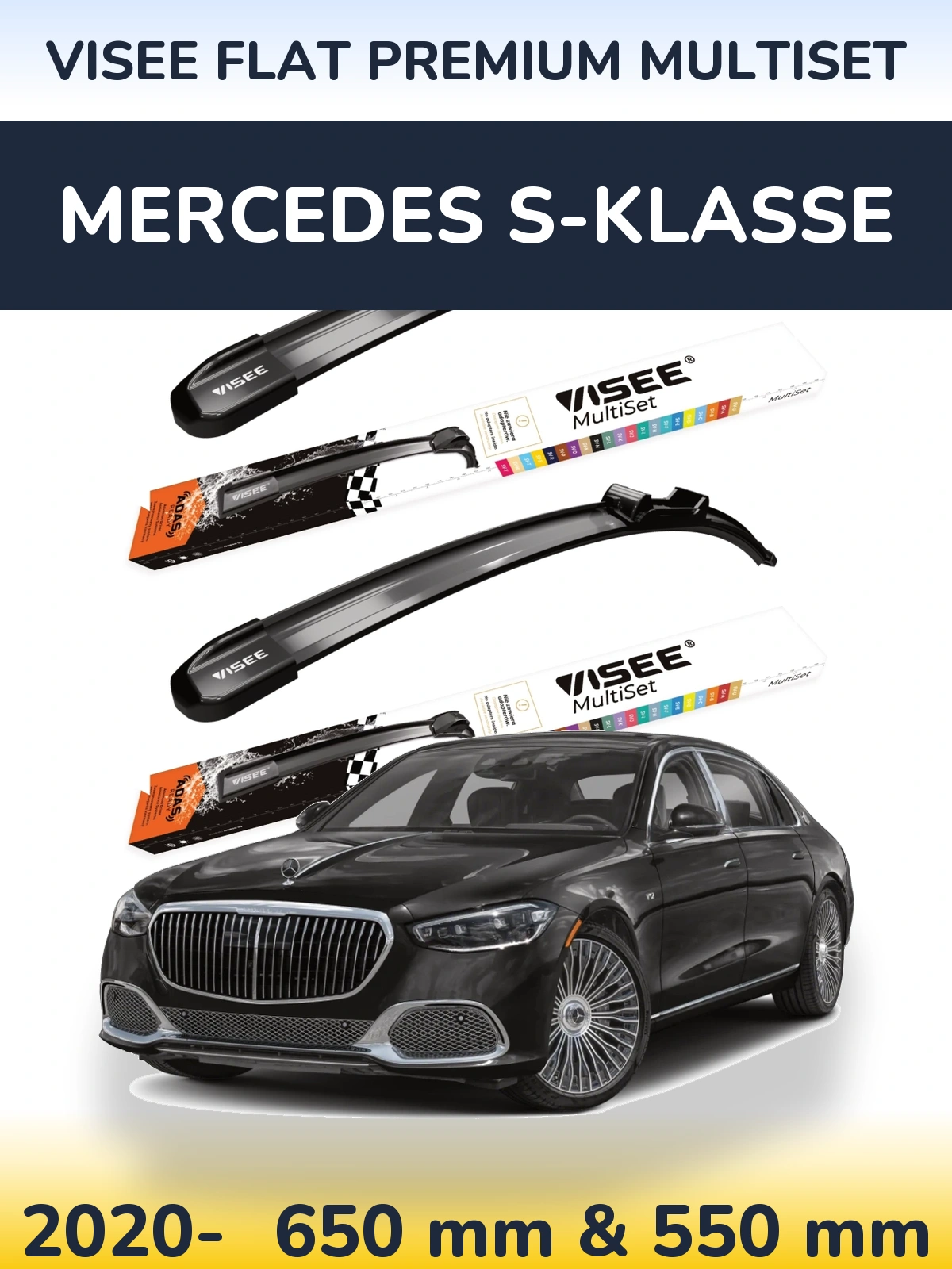 Ștergătoare VISEE FLAT PREMIUM MultiSet pentru Mercedes S-Klasse