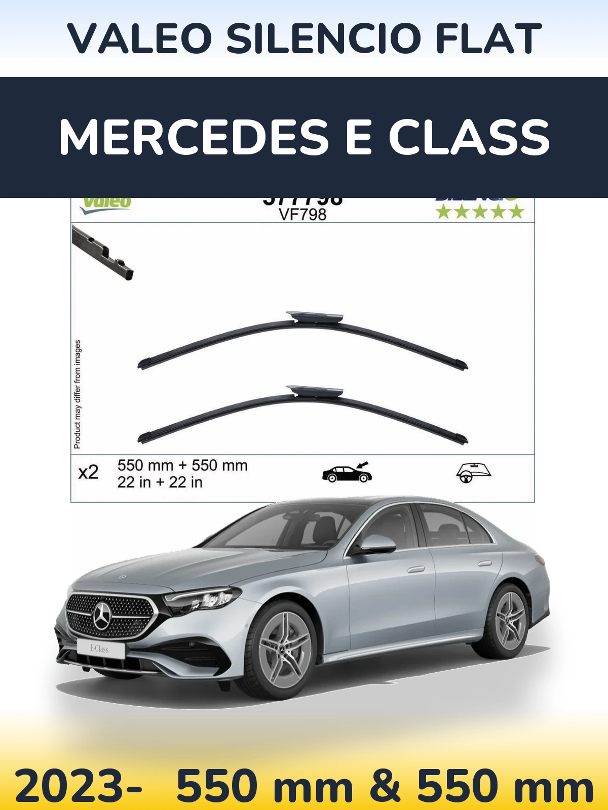 Ștergătoare Valeo Silencio Flat pentru Mercedes E Class