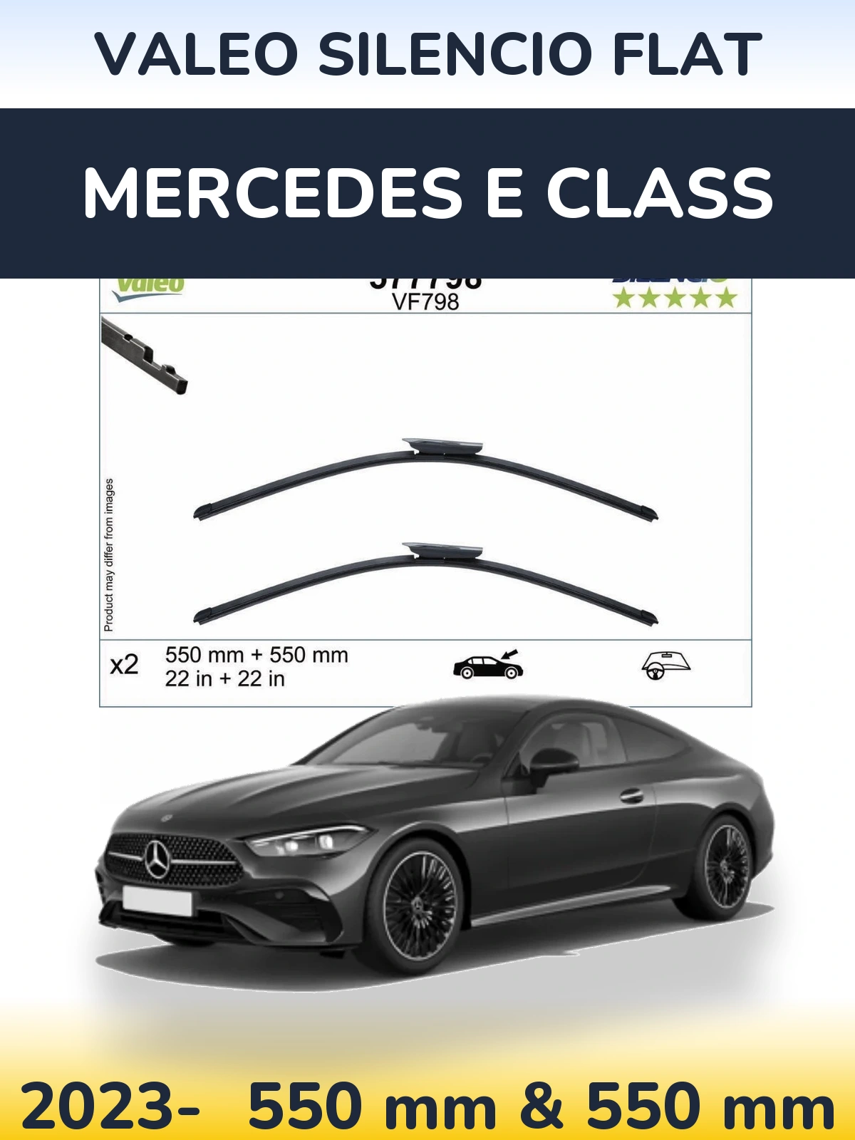 Ștergătoare Valeo Silencio Flat pentru Mercedes E Class