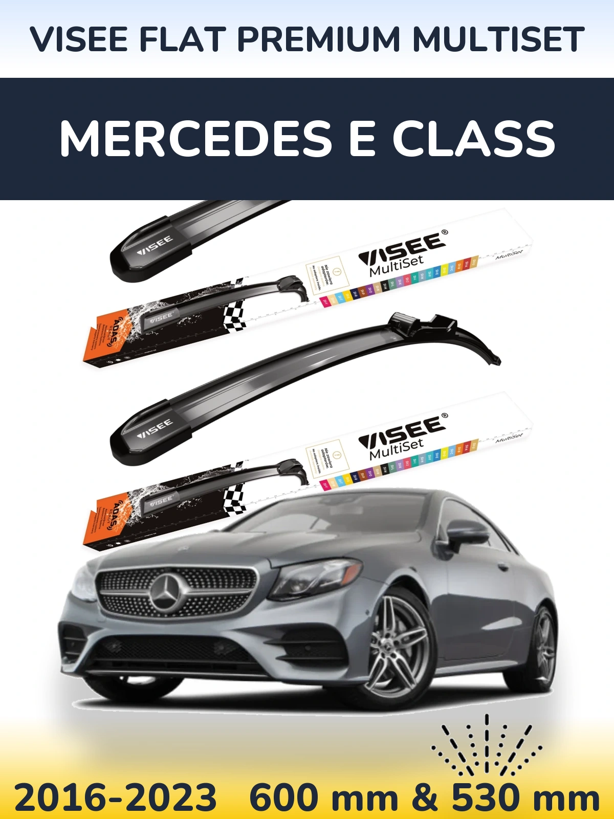 Ștergătoare VISEE FLAT PREMIUM MultiSet pentru Mercedes E Class
