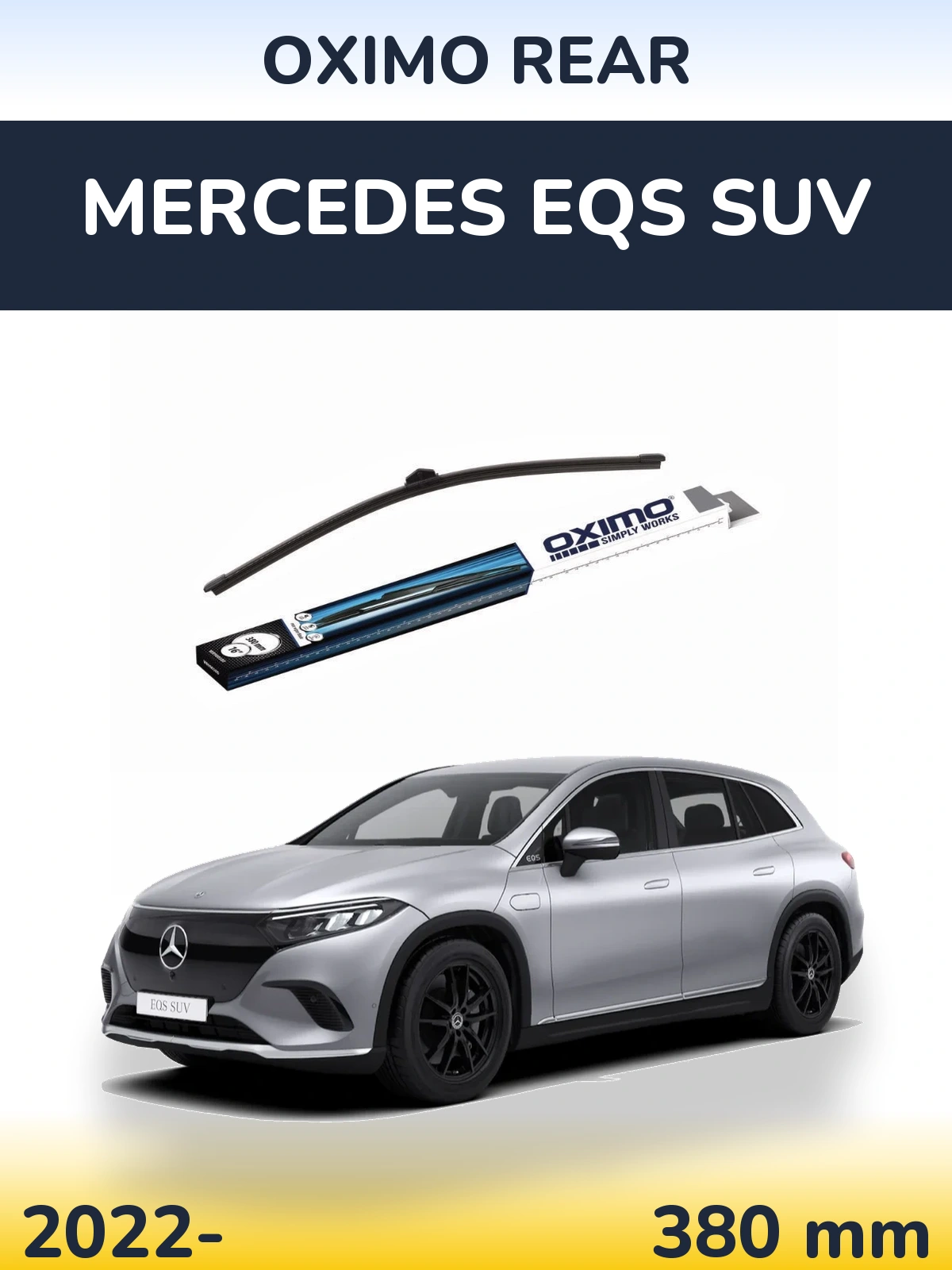 Задний дворник Oximo Rear 380 мм для Mercedes EQS SUV 2022-2026