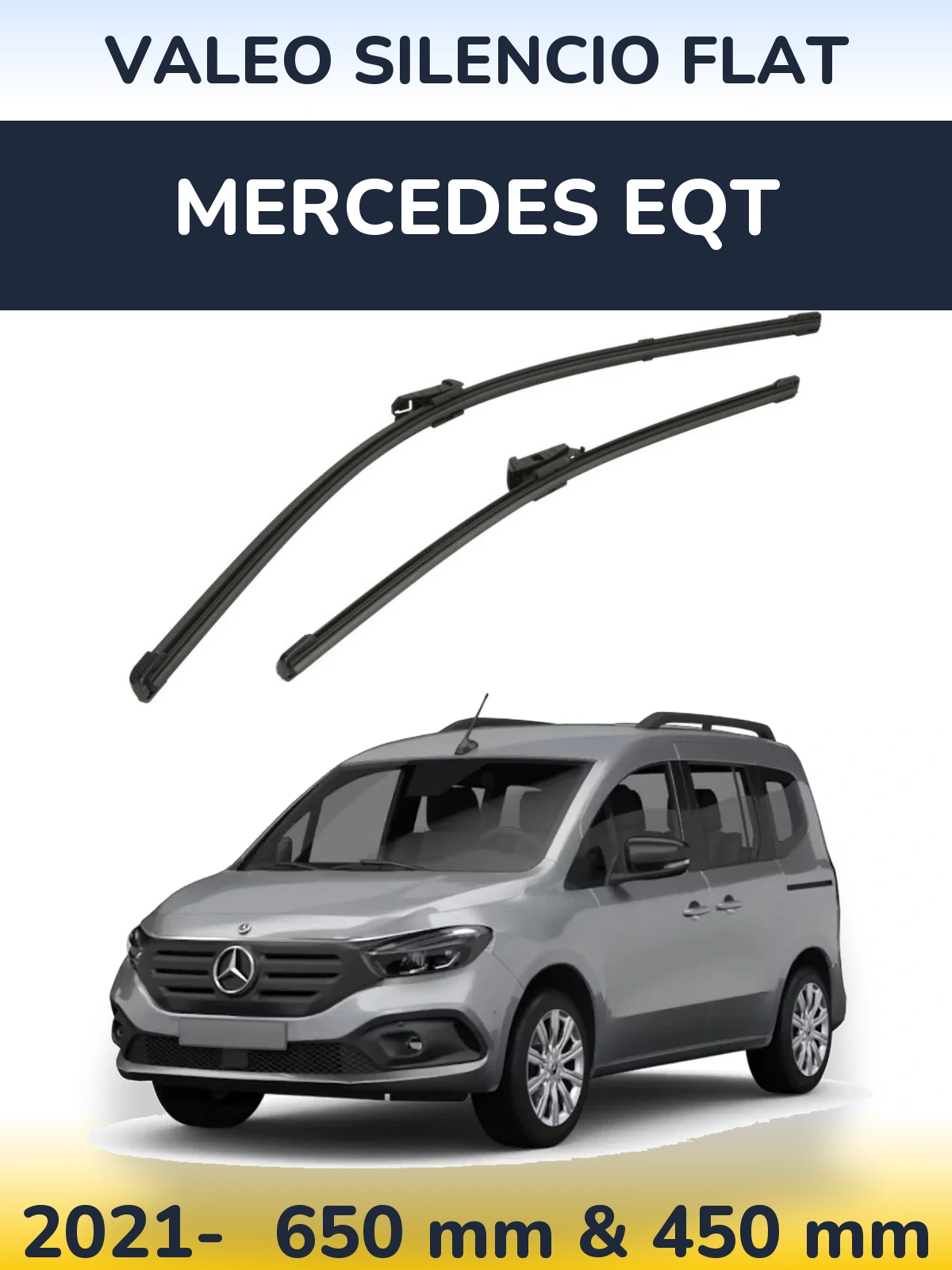 Ștergătoare Valeo Silencio Flat pentru Mercedes EQT