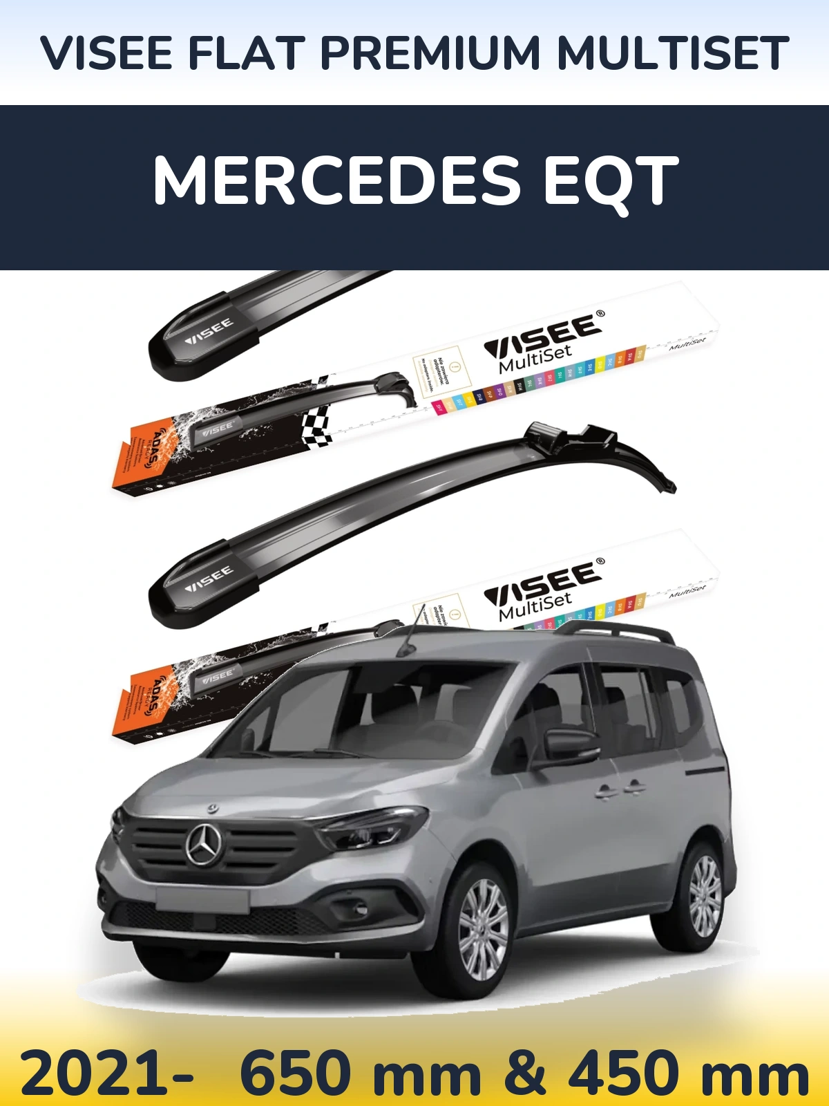 Ștergătoare VISEE FLAT PREMIUM MultiSet pentru Mercedes EQT
