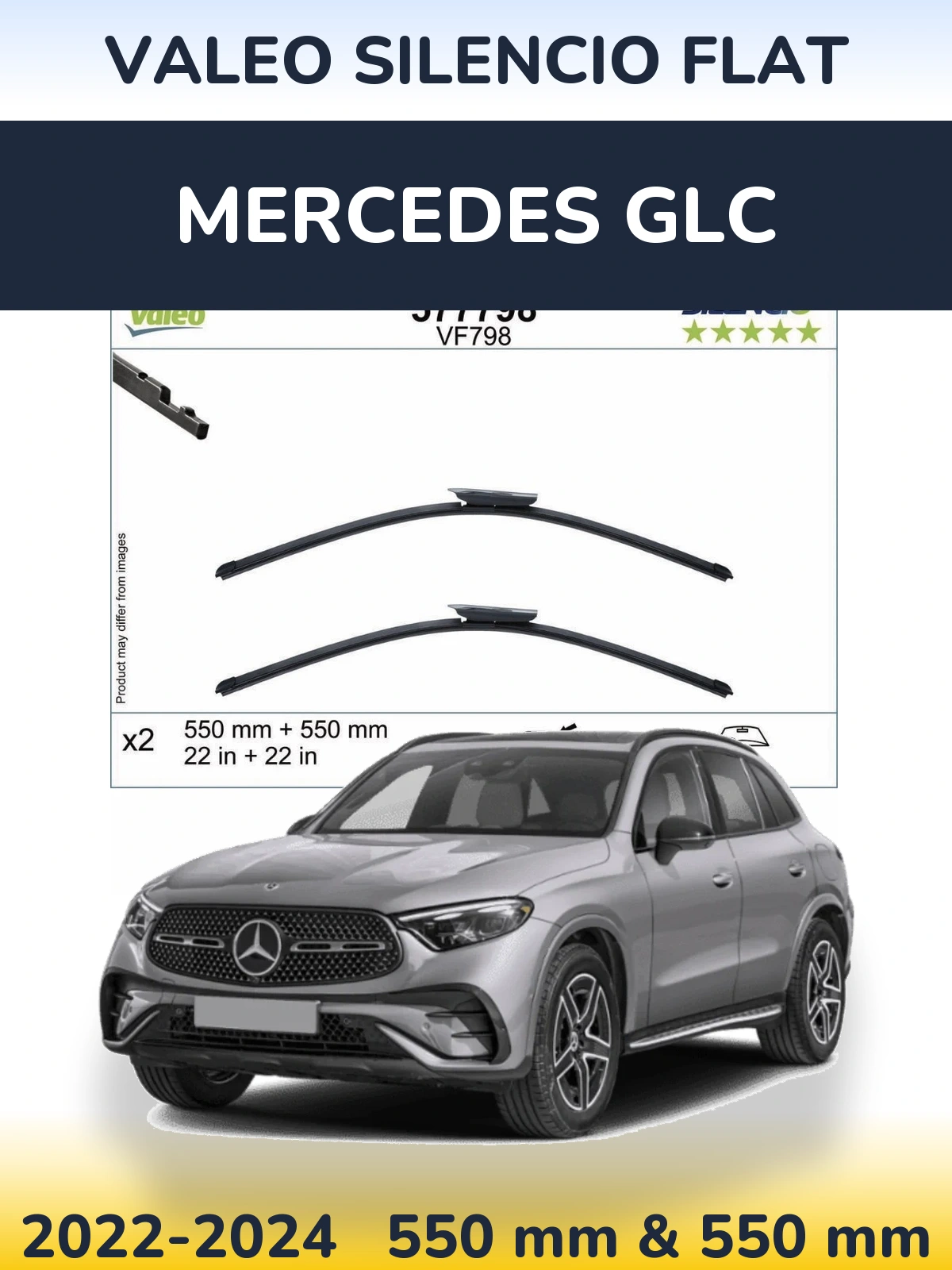 Ștergătoare Valeo Silencio Flat pentru Mercedes GLC