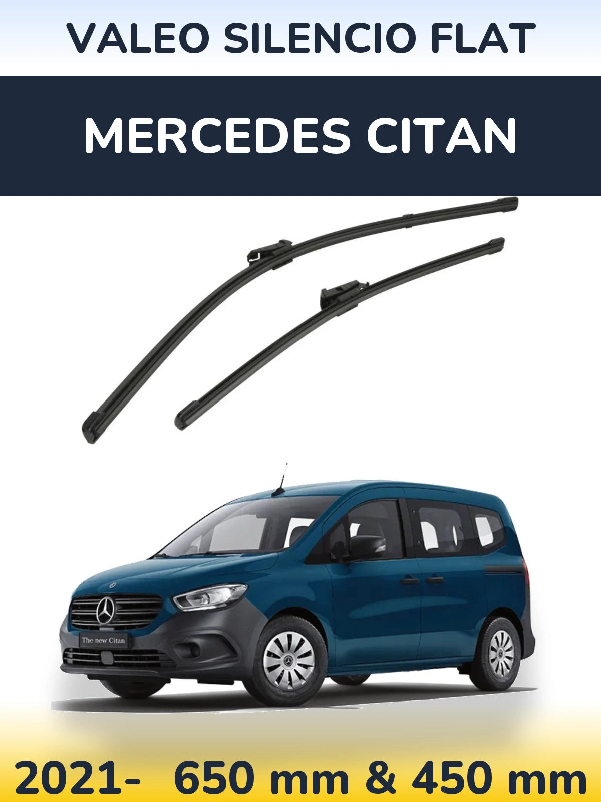Ștergătoare Valeo Silencio Flat pentru Mercedes Citan