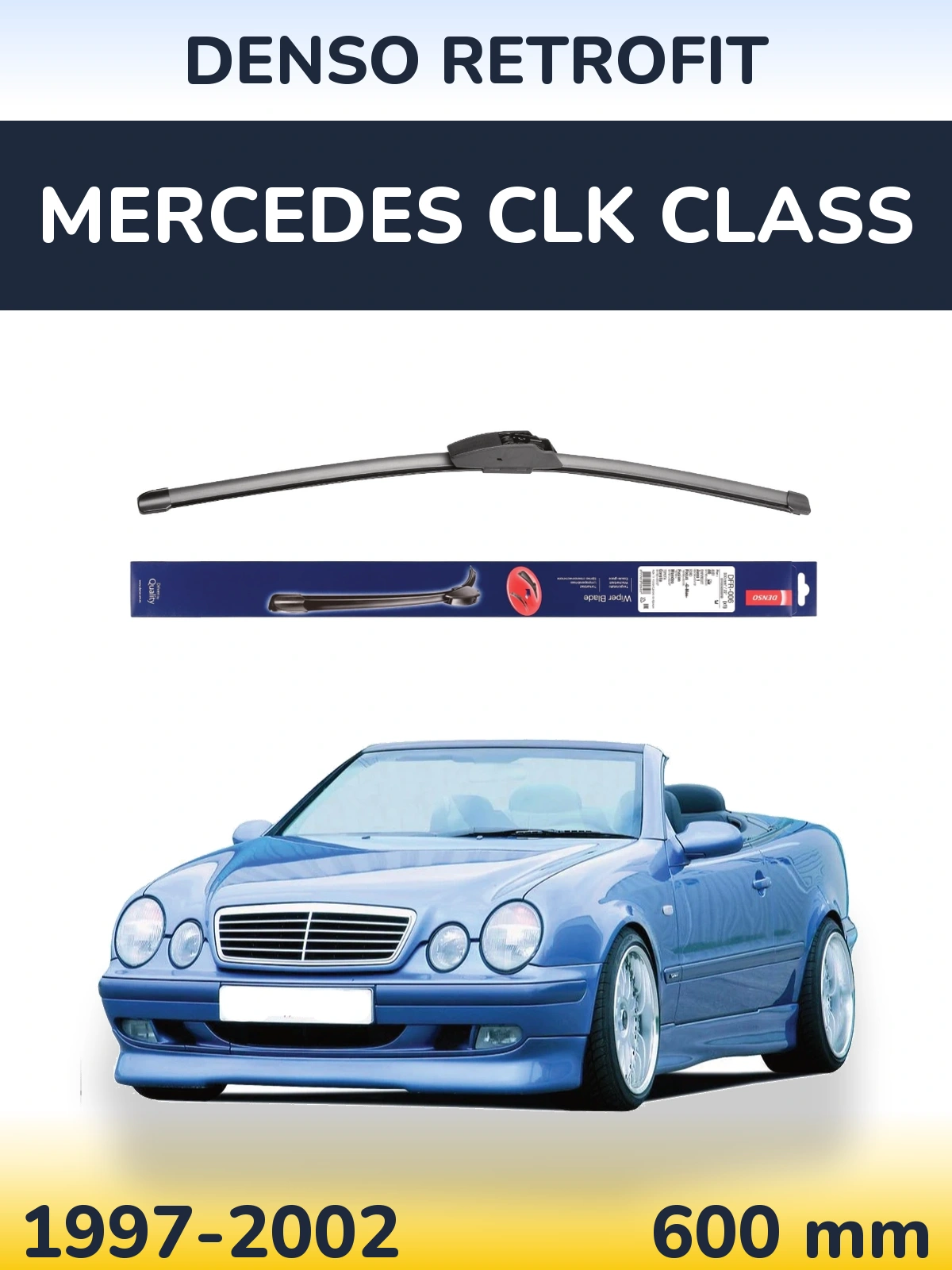 Передний дворник Denso Retrofit 600 мм для Mercedes CLK Class 1997-2002