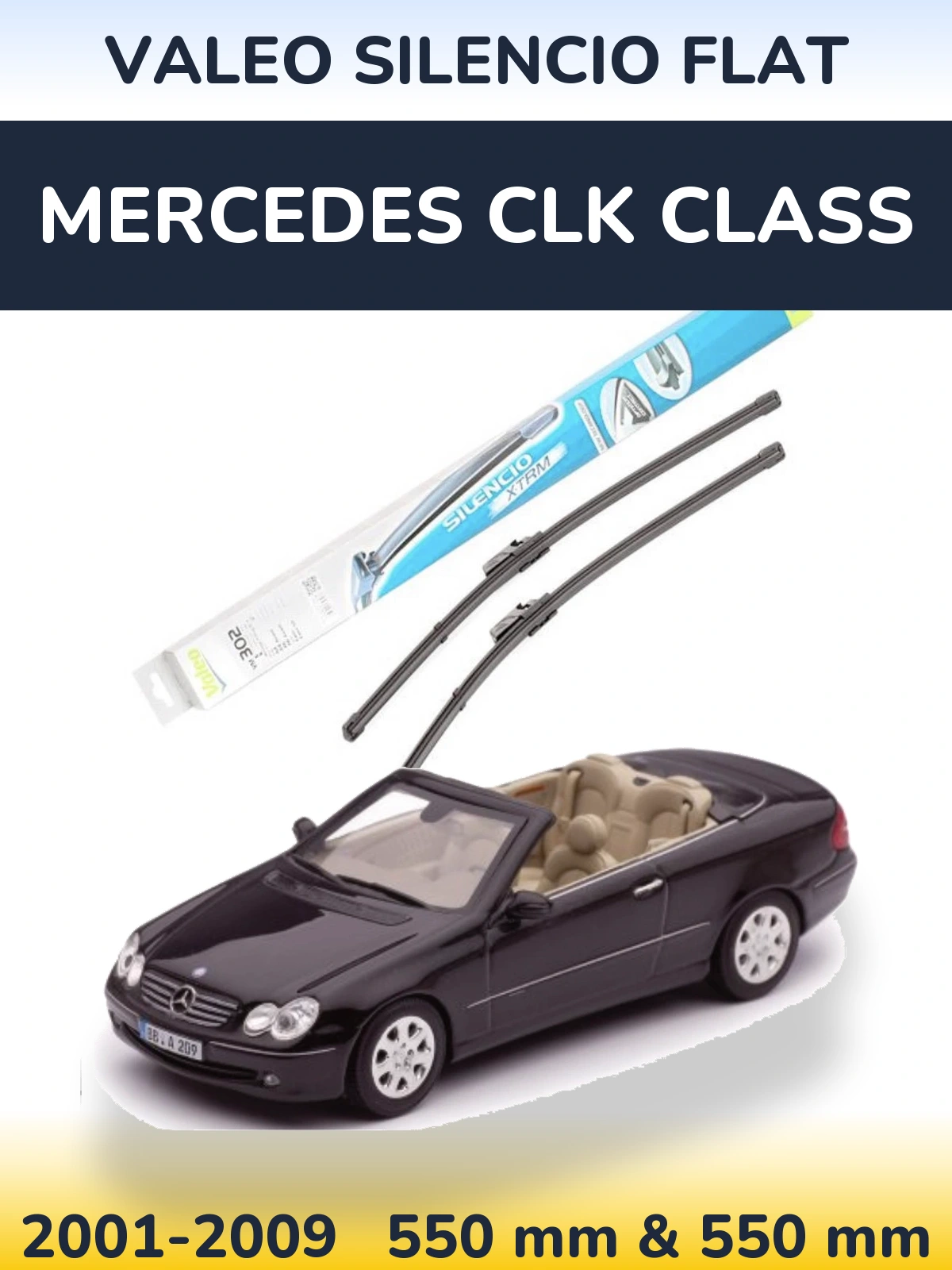 Ștergătoare Valeo Silencio Flat pentru Mercedes CLK Class