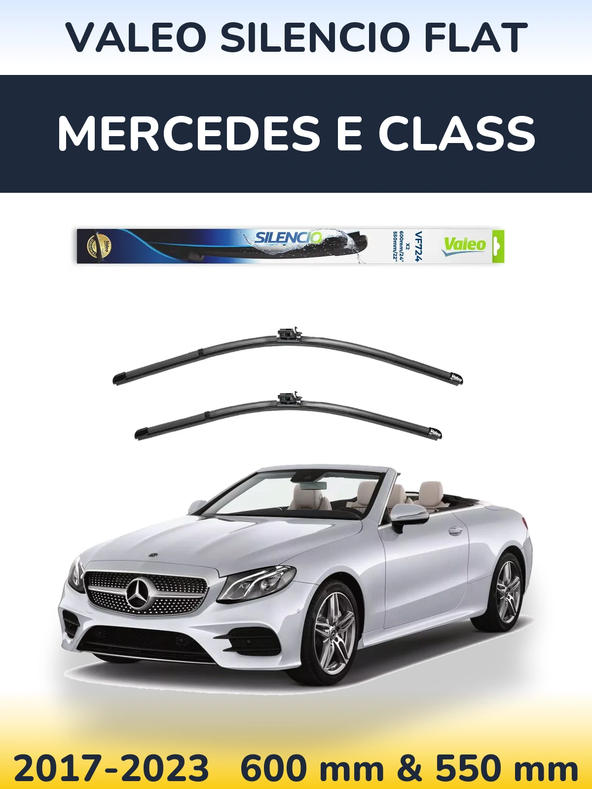 Ștergătoare Valeo Silencio Flat pentru Mercedes E Class