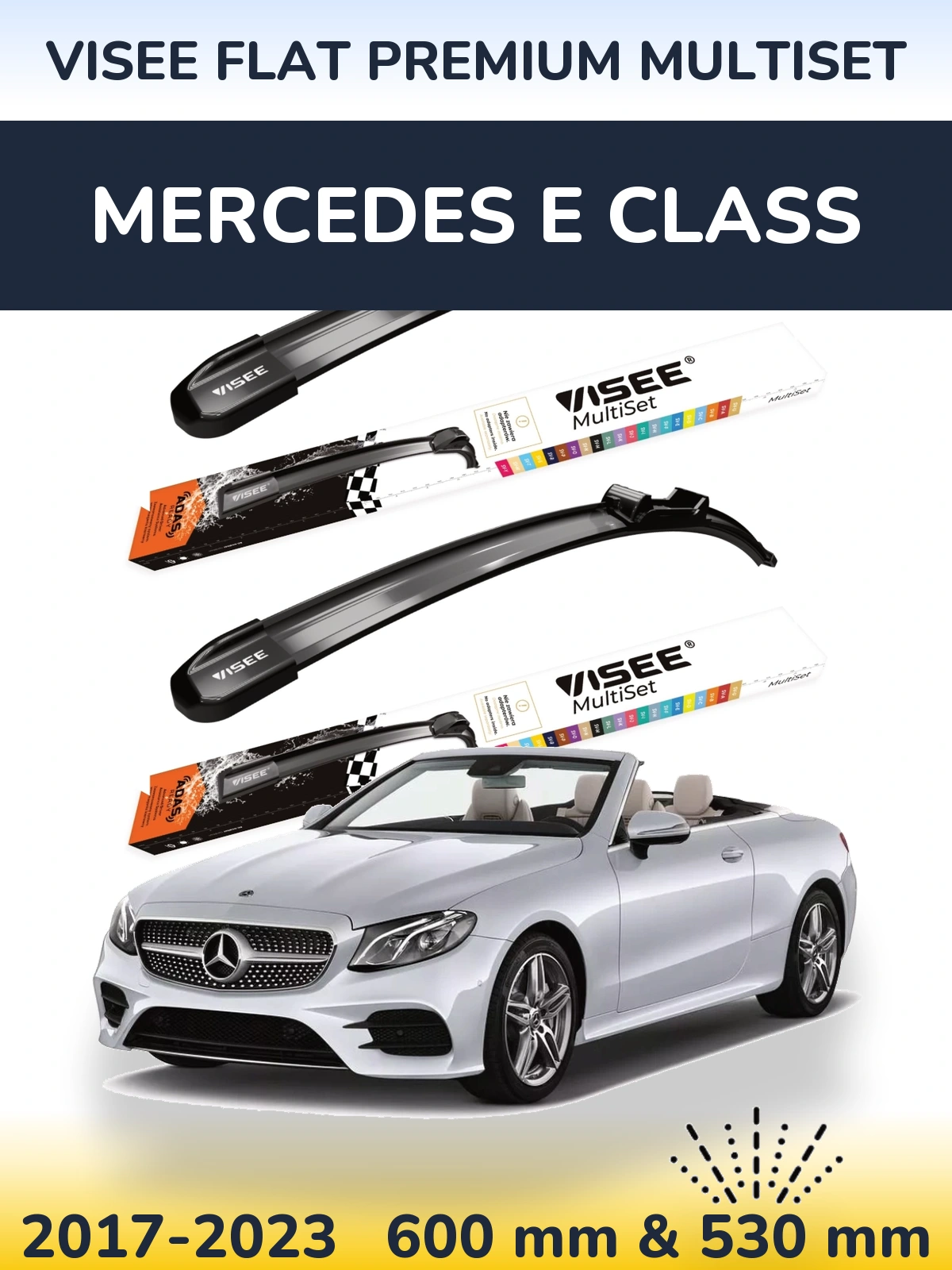 Ștergătoare VISEE FLAT PREMIUM MultiSet pentru Mercedes E Class