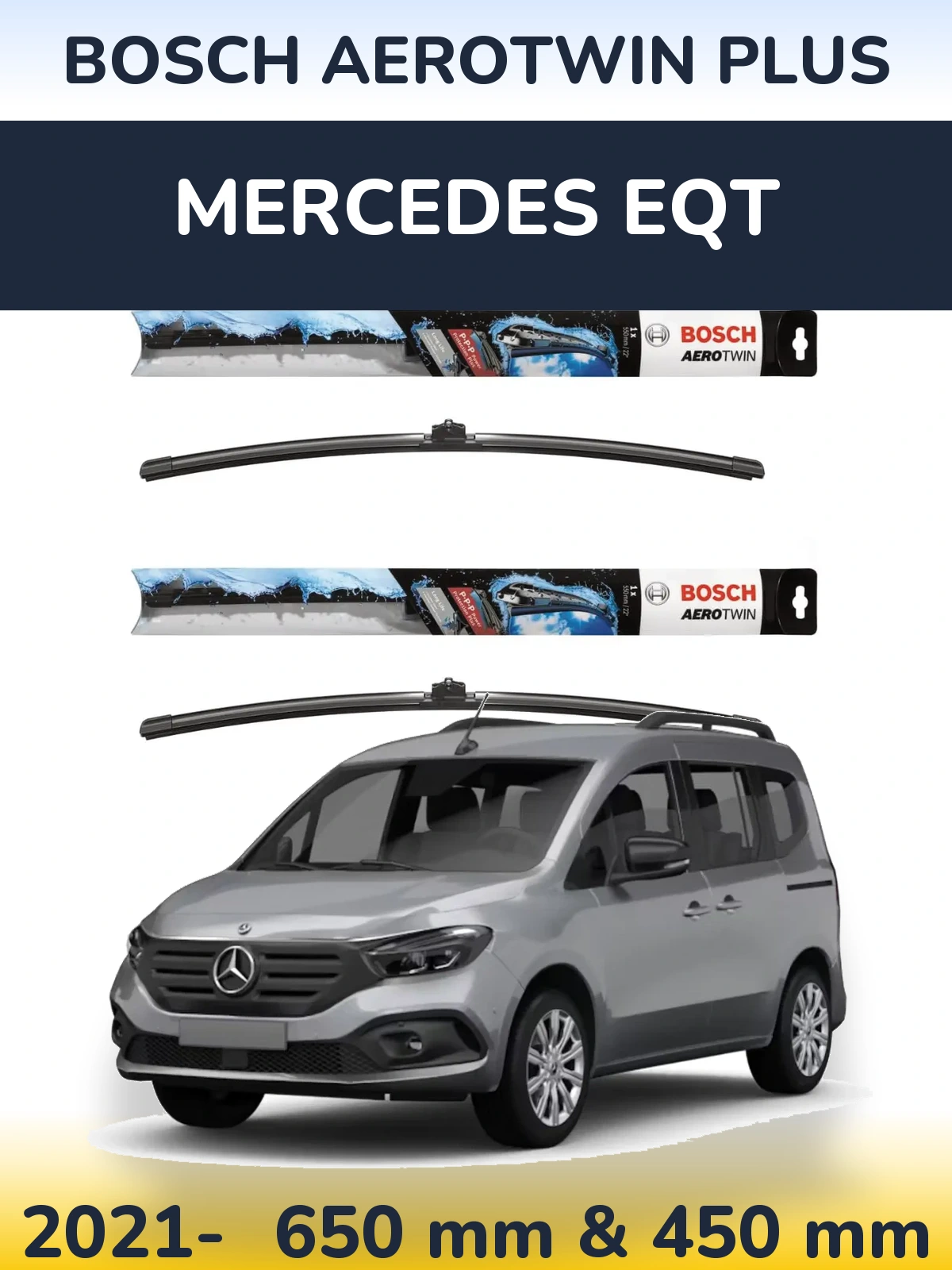 Ștergătoare BOSCH AeroTwin Plus pentru Mercedes EQT