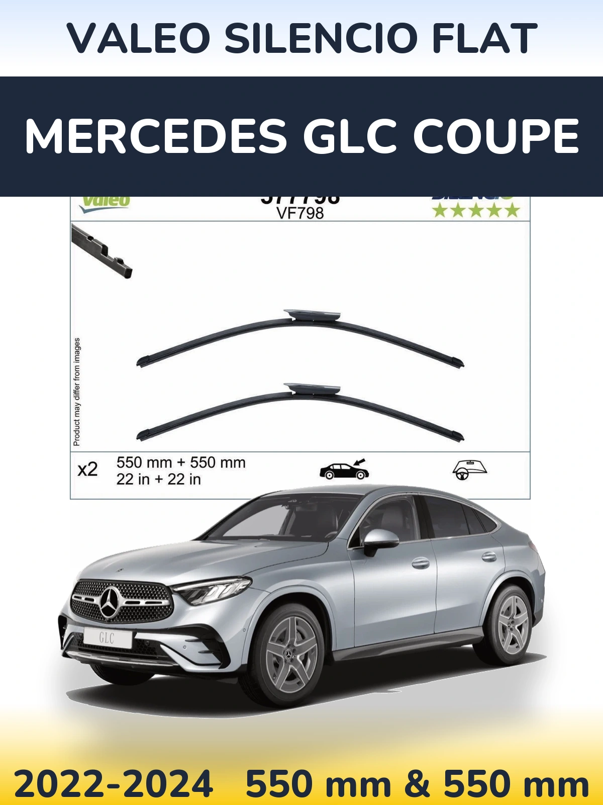 Ștergătoare Valeo Silencio Flat pentru Mercedes GLC Coupe