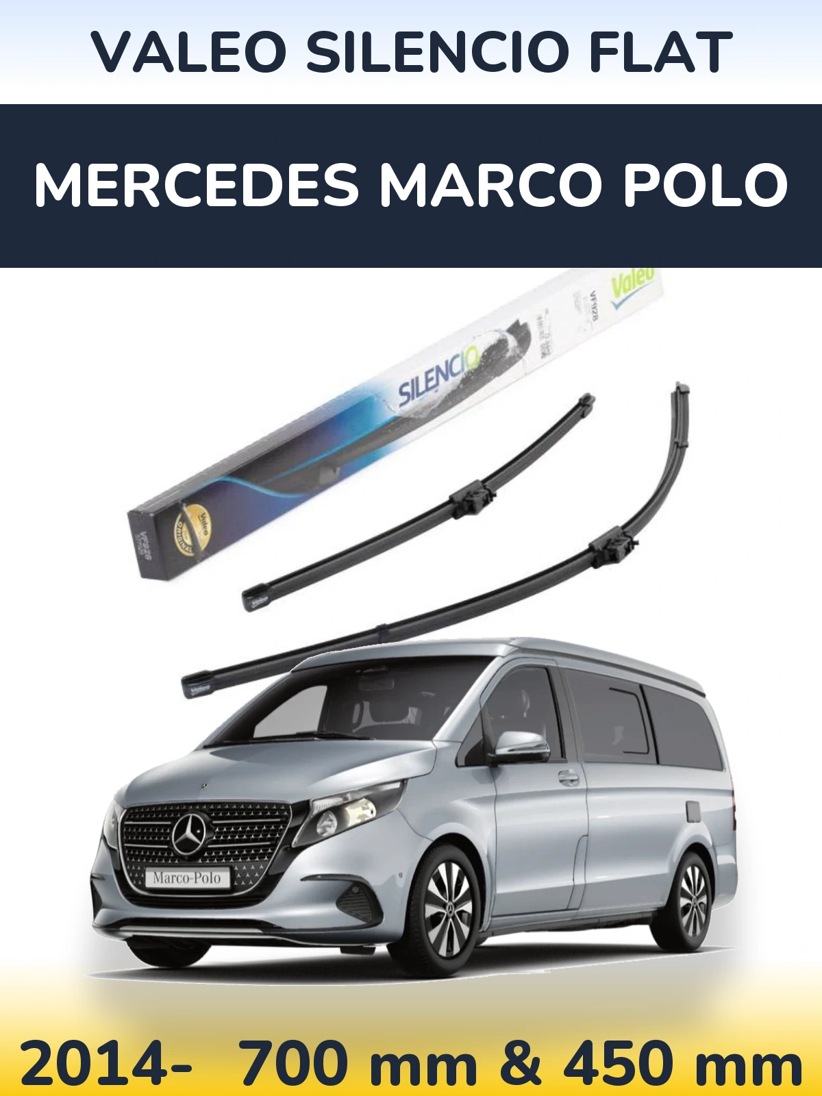 Ștergătoare Valeo Silencio Flat pentru Mercedes Marco Polo
