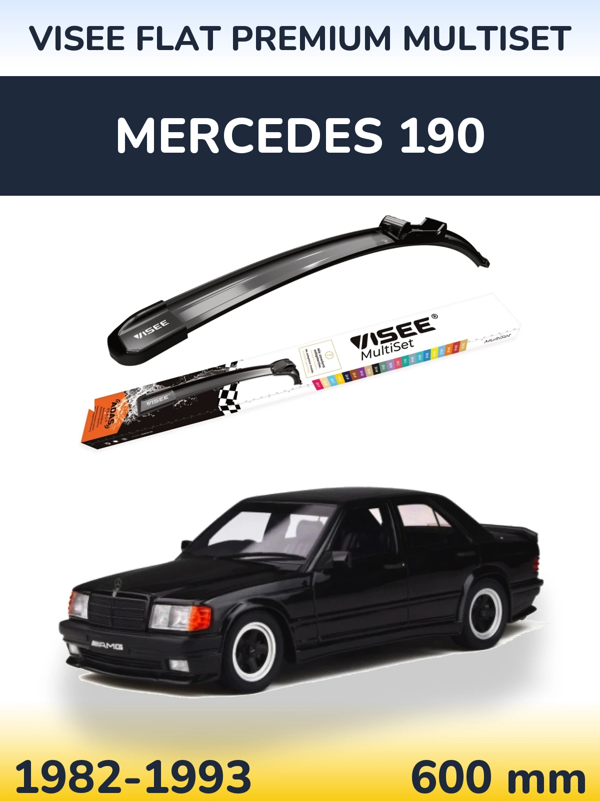 Ștergătoare VISEE FLAT PREMIUM MultiSet pentru Mercedes 190