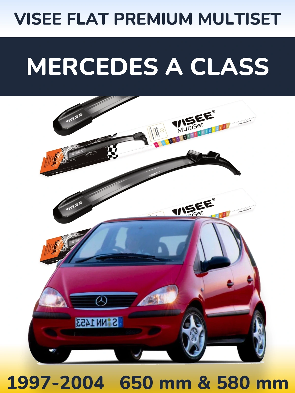 Ștergătoare VISEE FLAT PREMIUM MultiSet pentru Mercedes A Class