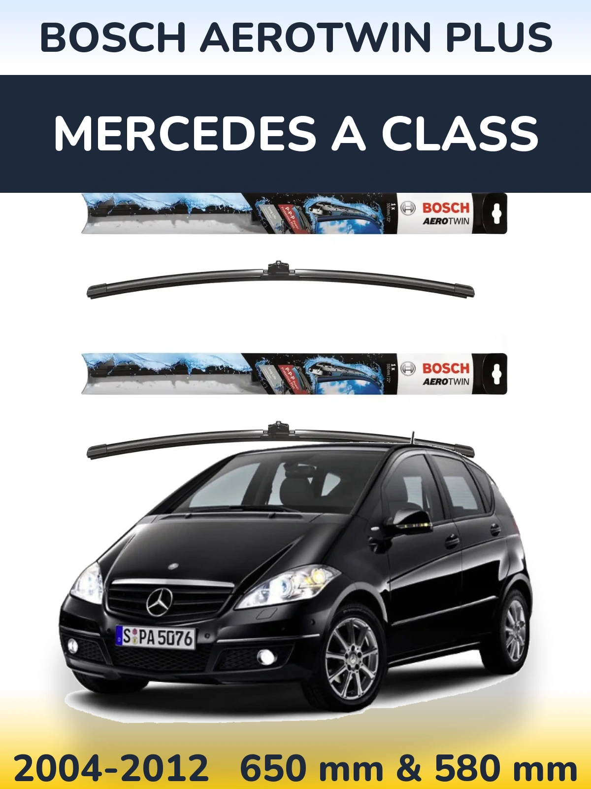 Ștergătoare BOSCH AeroTwin Plus pentru Mercedes A Class