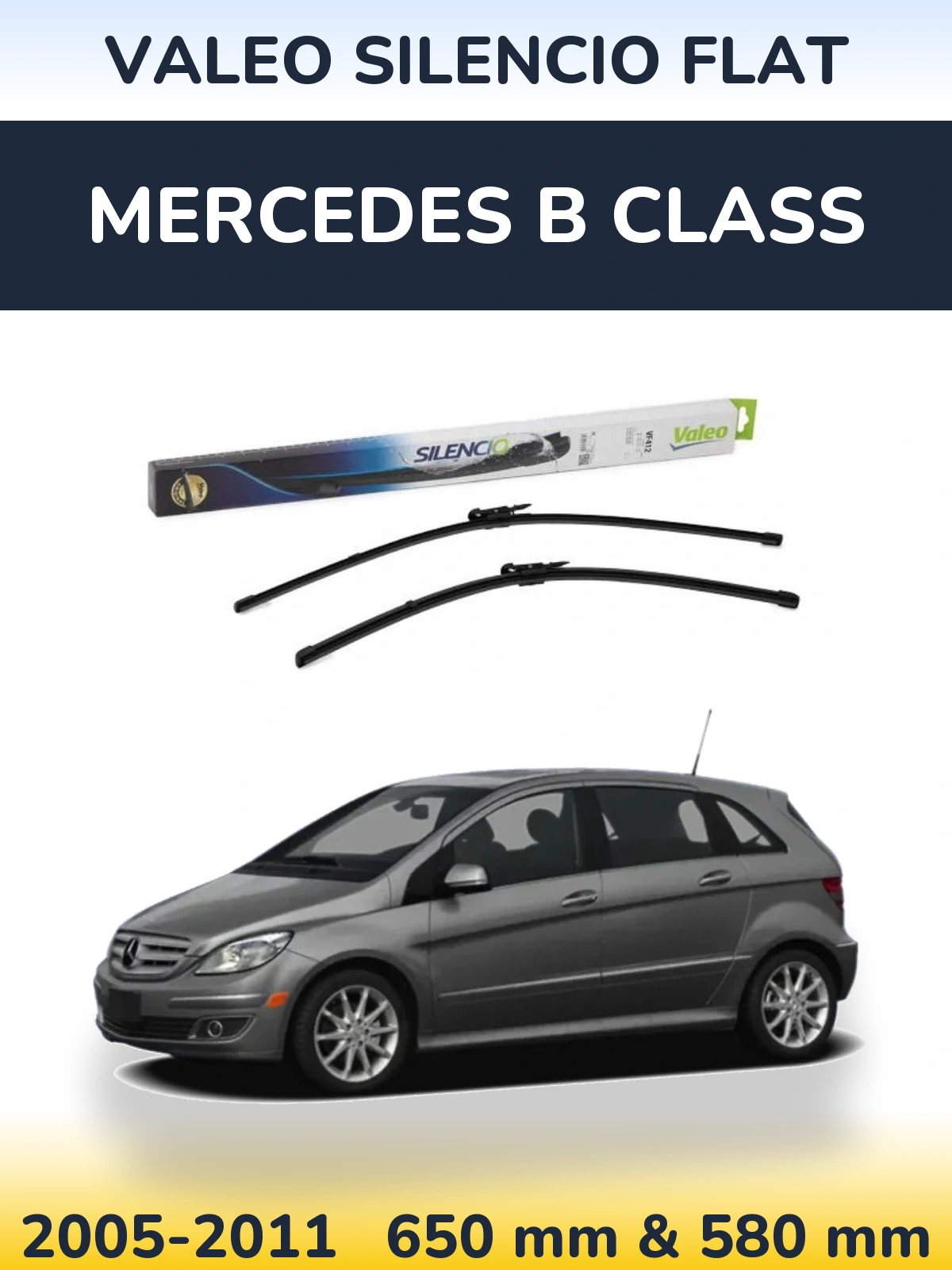 Ștergătoare Valeo Silencio Flat pentru Mercedes B Class