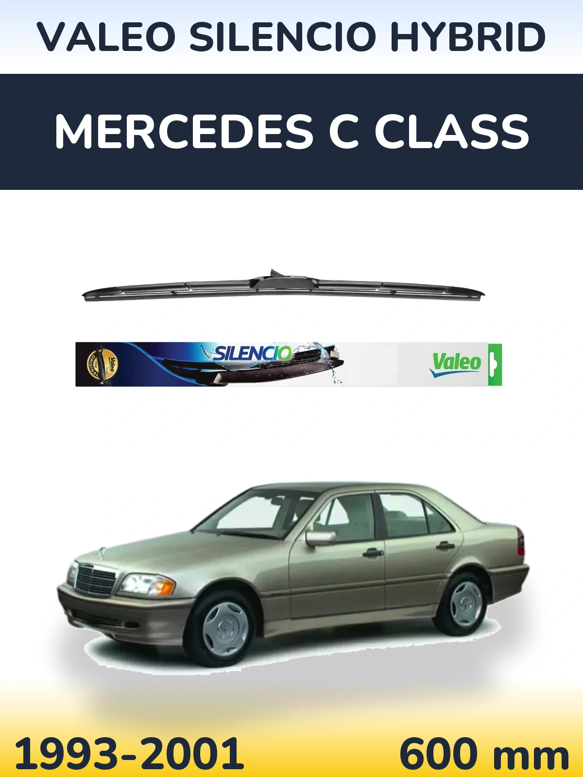 Ștergătoare Valeo Silencio Hybrid pentru Mercedes C Class