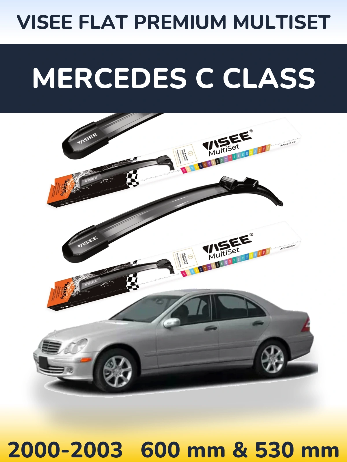 Ștergătoare VISEE FLAT PREMIUM MultiSet pentru Mercedes C Class