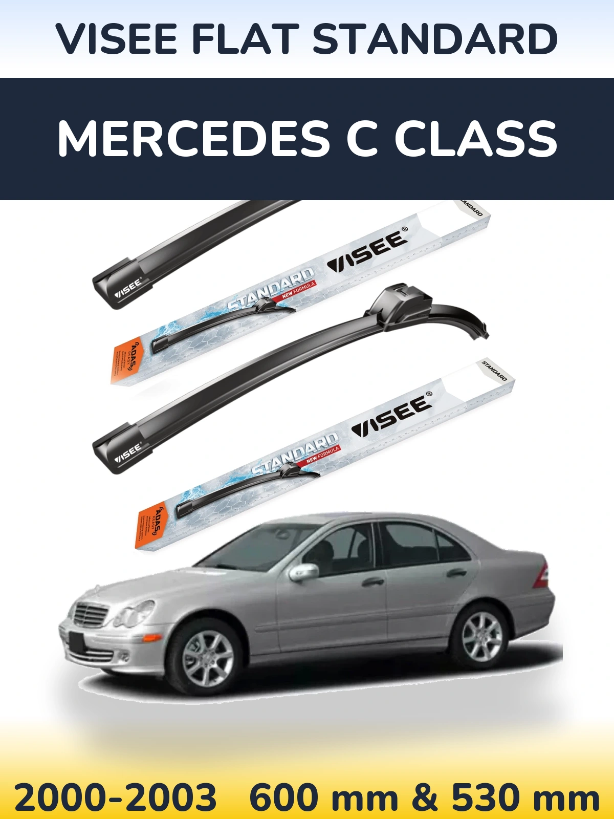 Ștergătoare VISEE FLAT STANDARD pentru Mercedes C Class