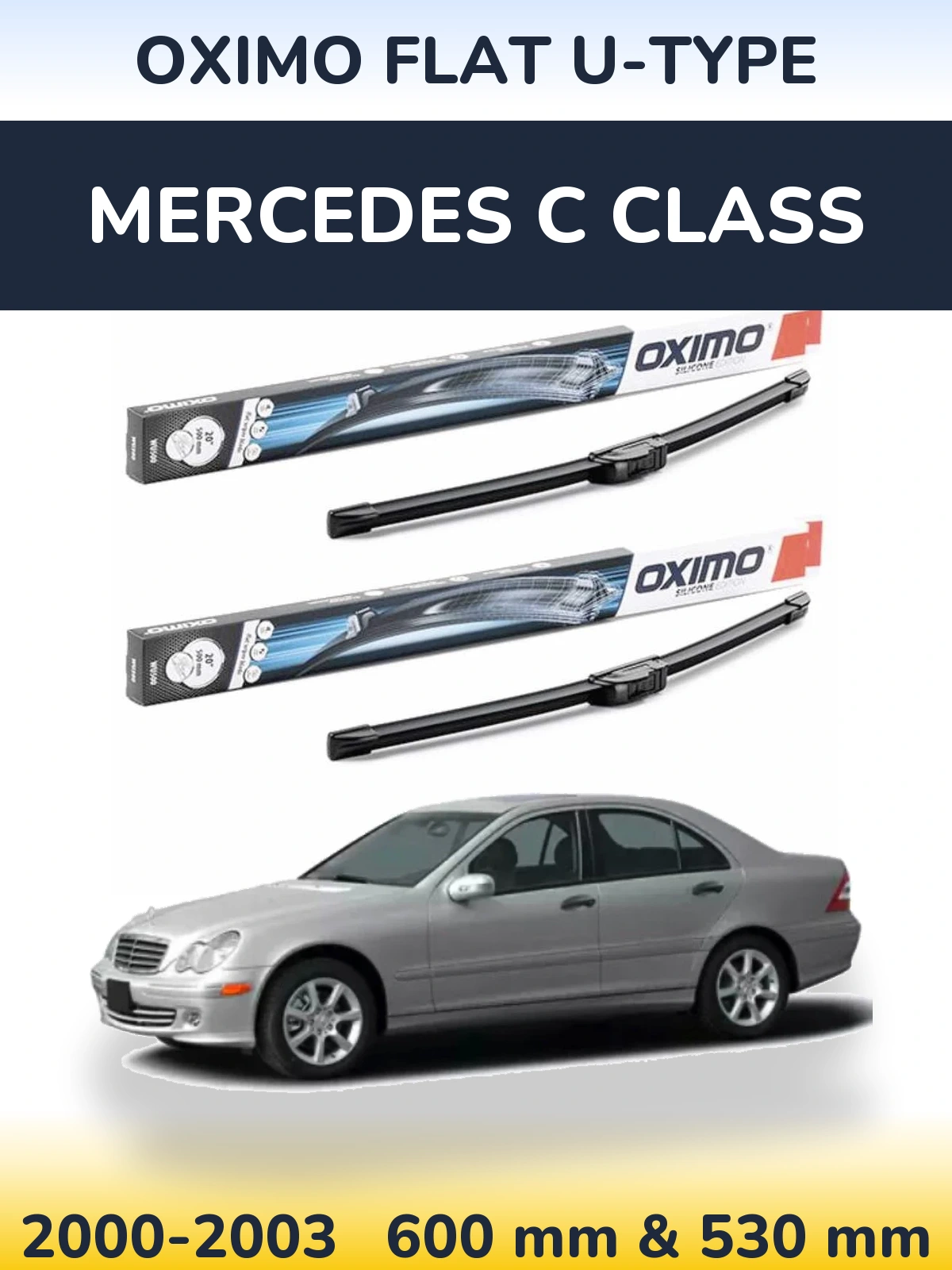 Ștergătoare Oximo Flat U-type pentru Mercedes C Class